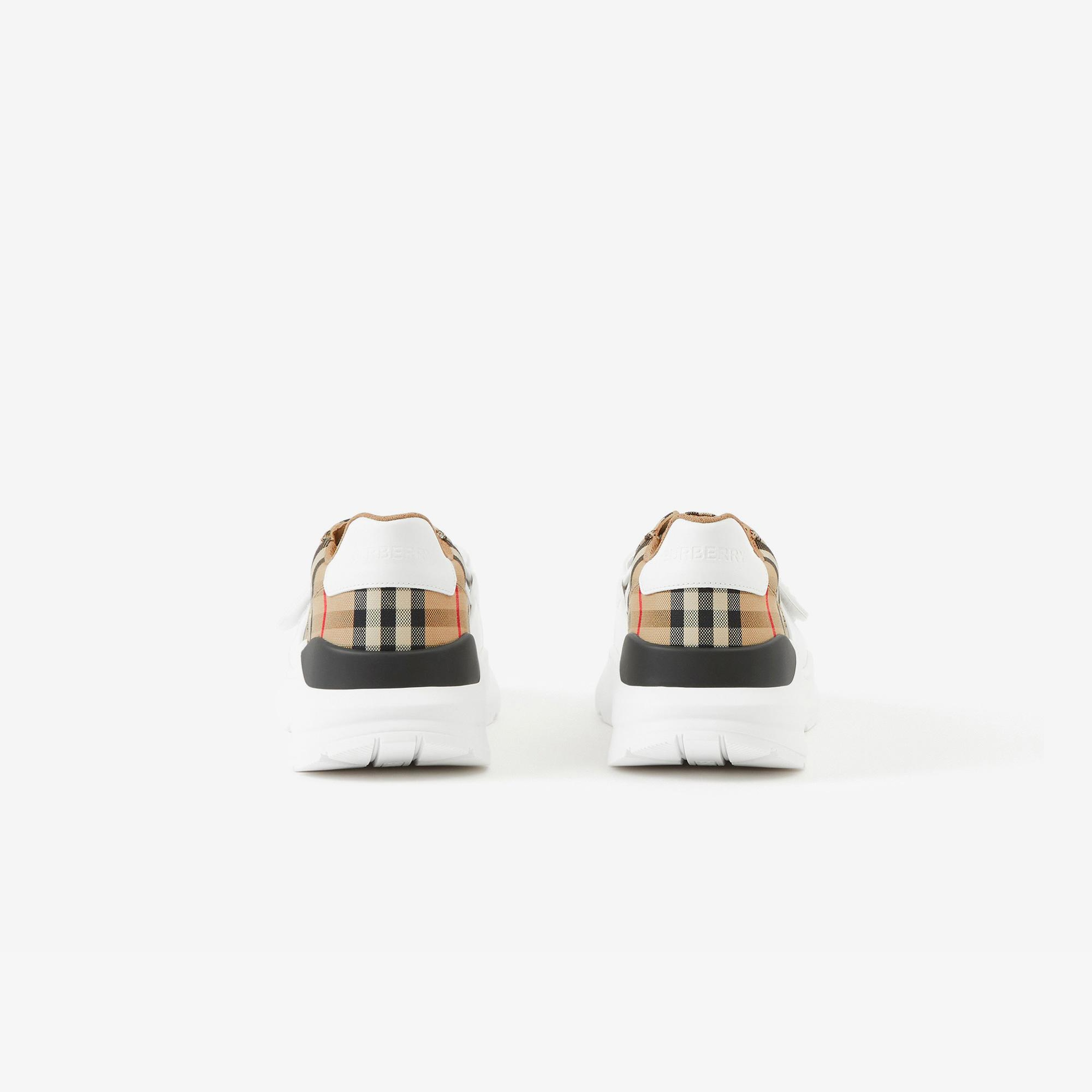 Burberry Check and Leather Kadın Bej Sneaker