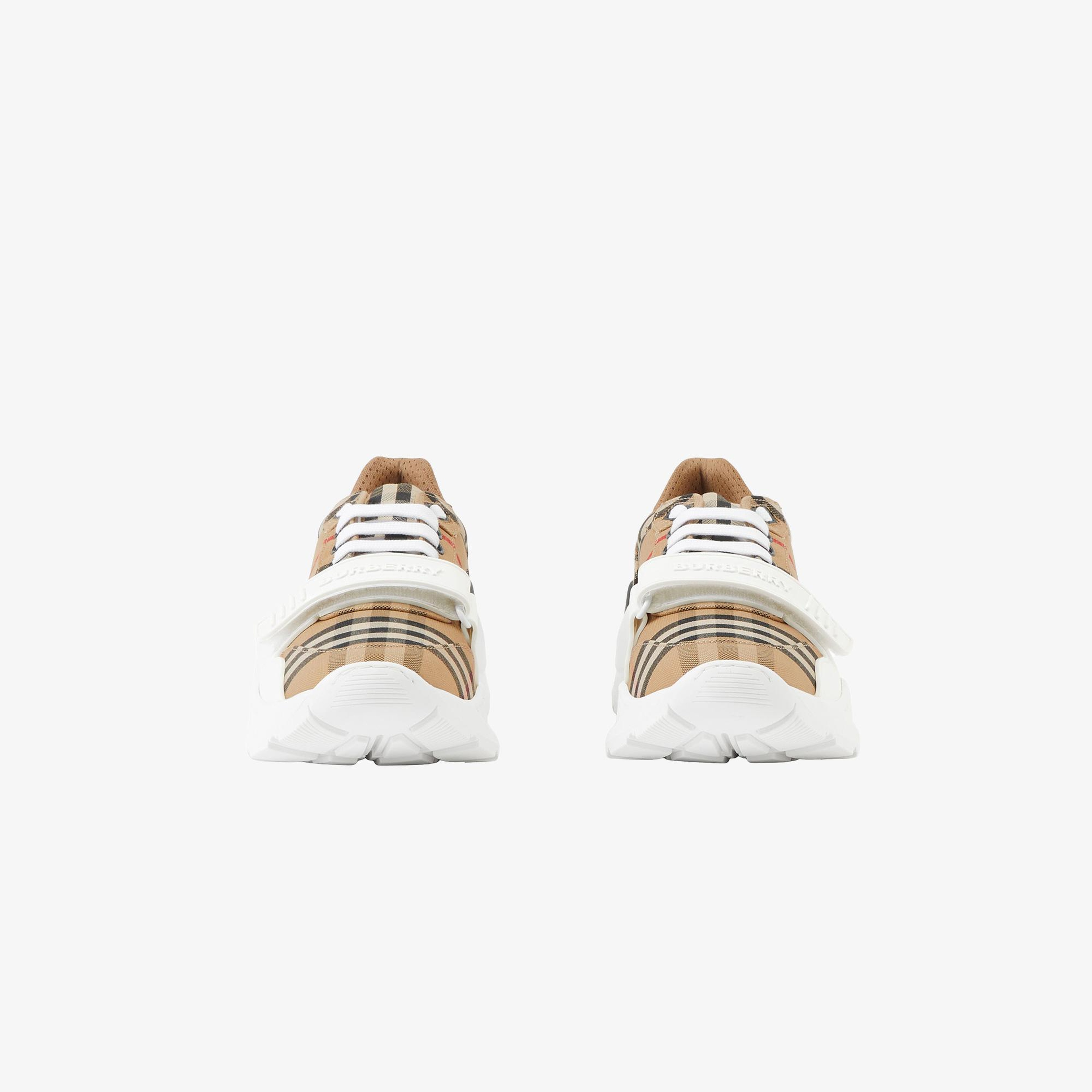 Burberry Check and Leather Kadın Bej Sneaker