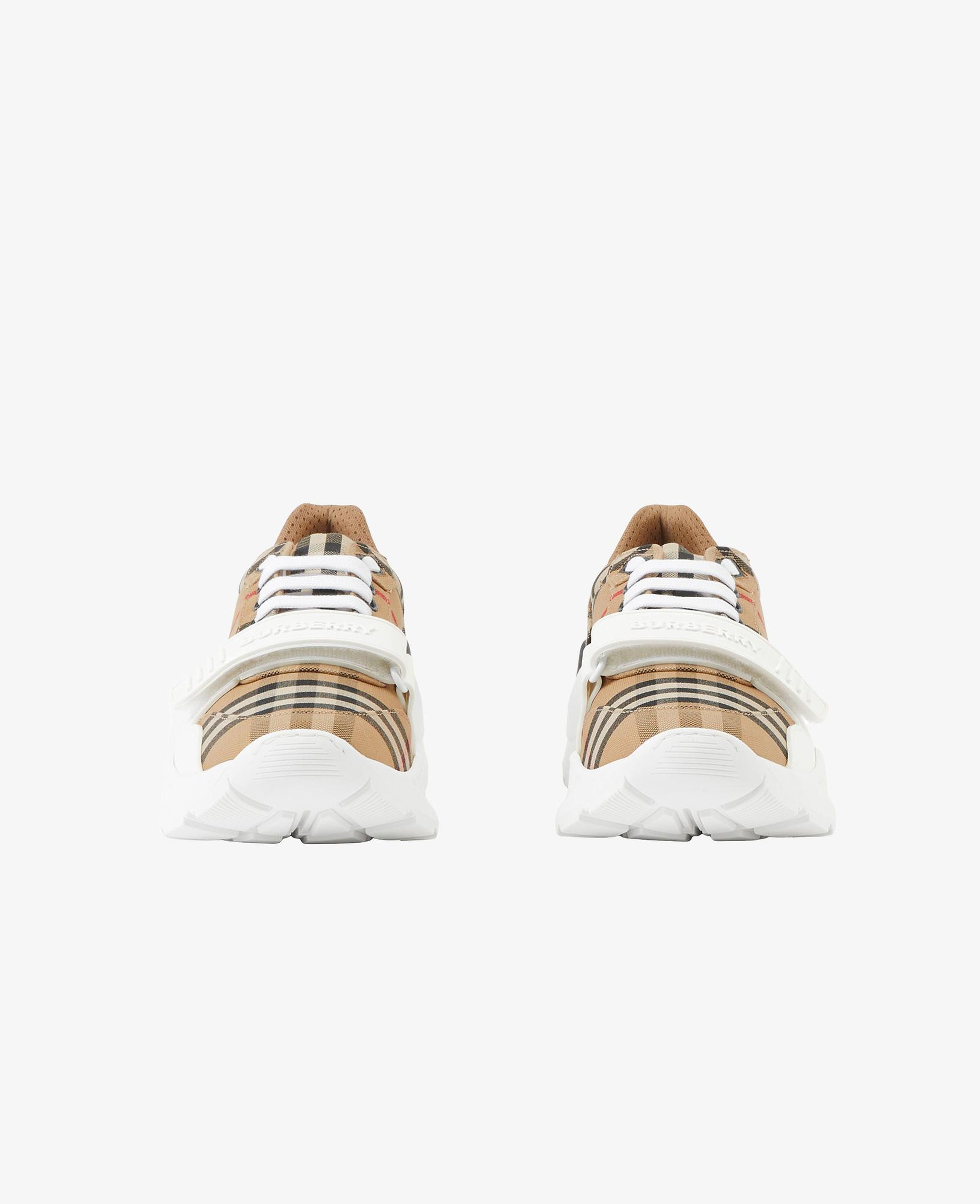 Burberry Check and Leather Kadın Bej Sneaker