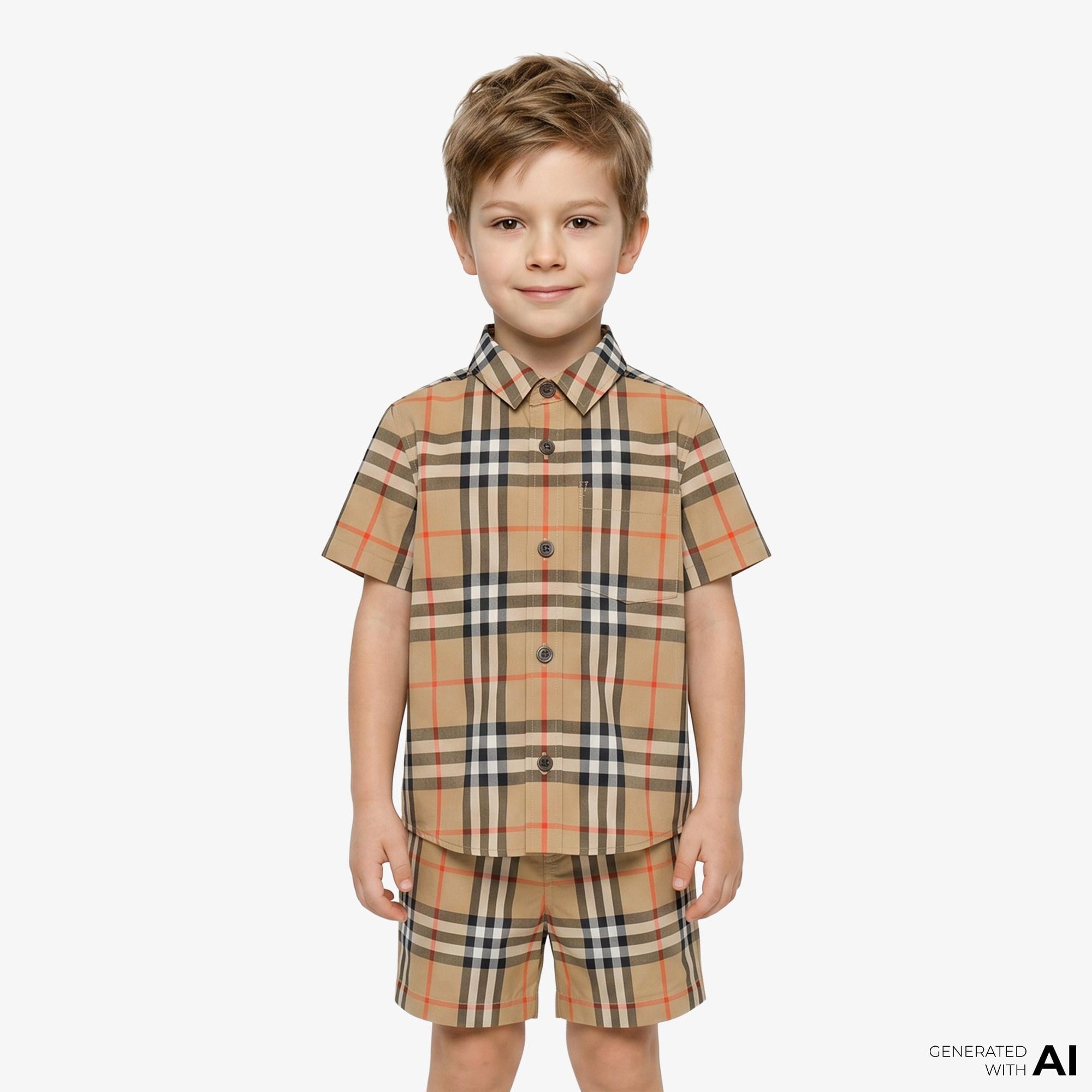 Burberry Owen Check Çocuk Bej Gömlek