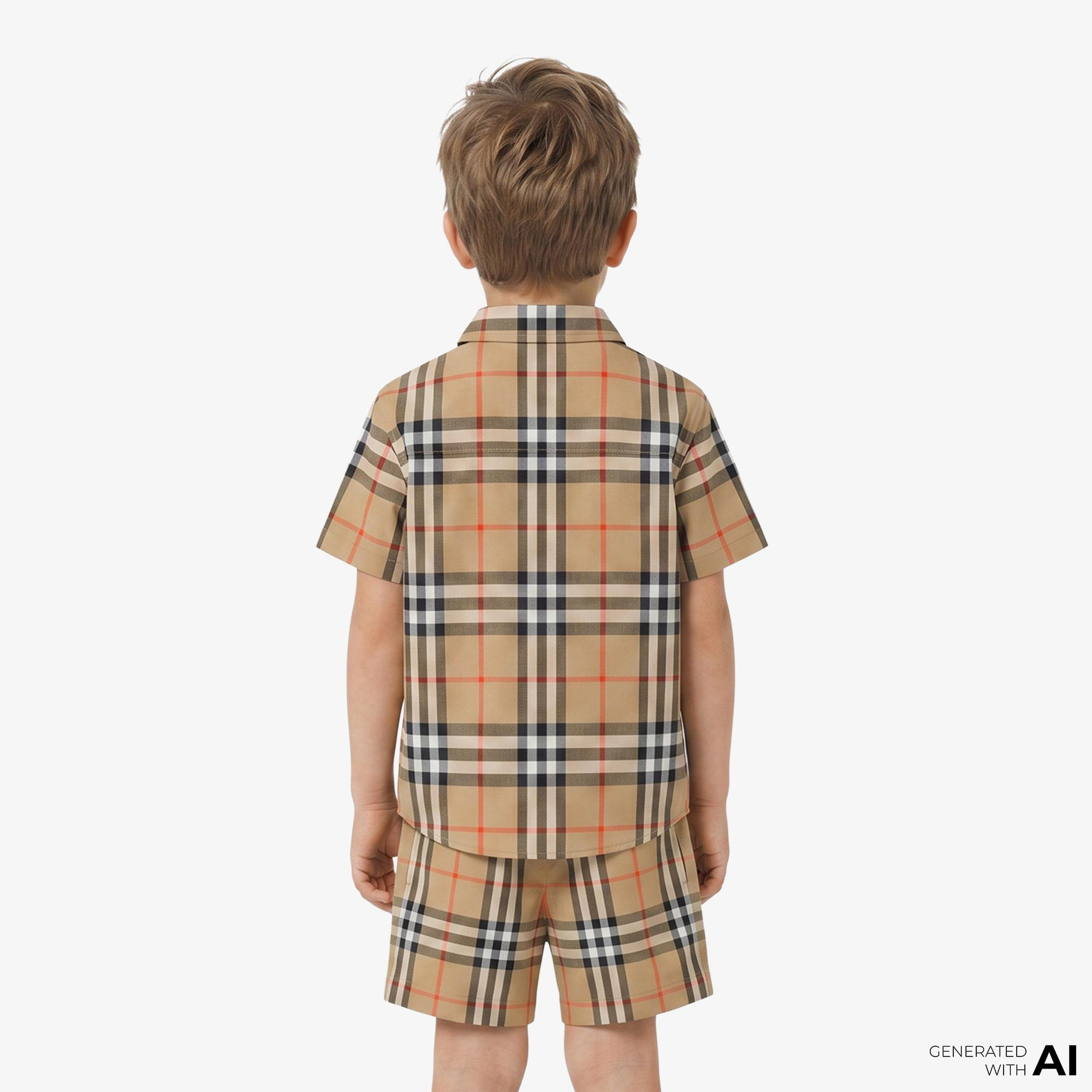 Burberry Owen Check Çocuk Bej Gömlek