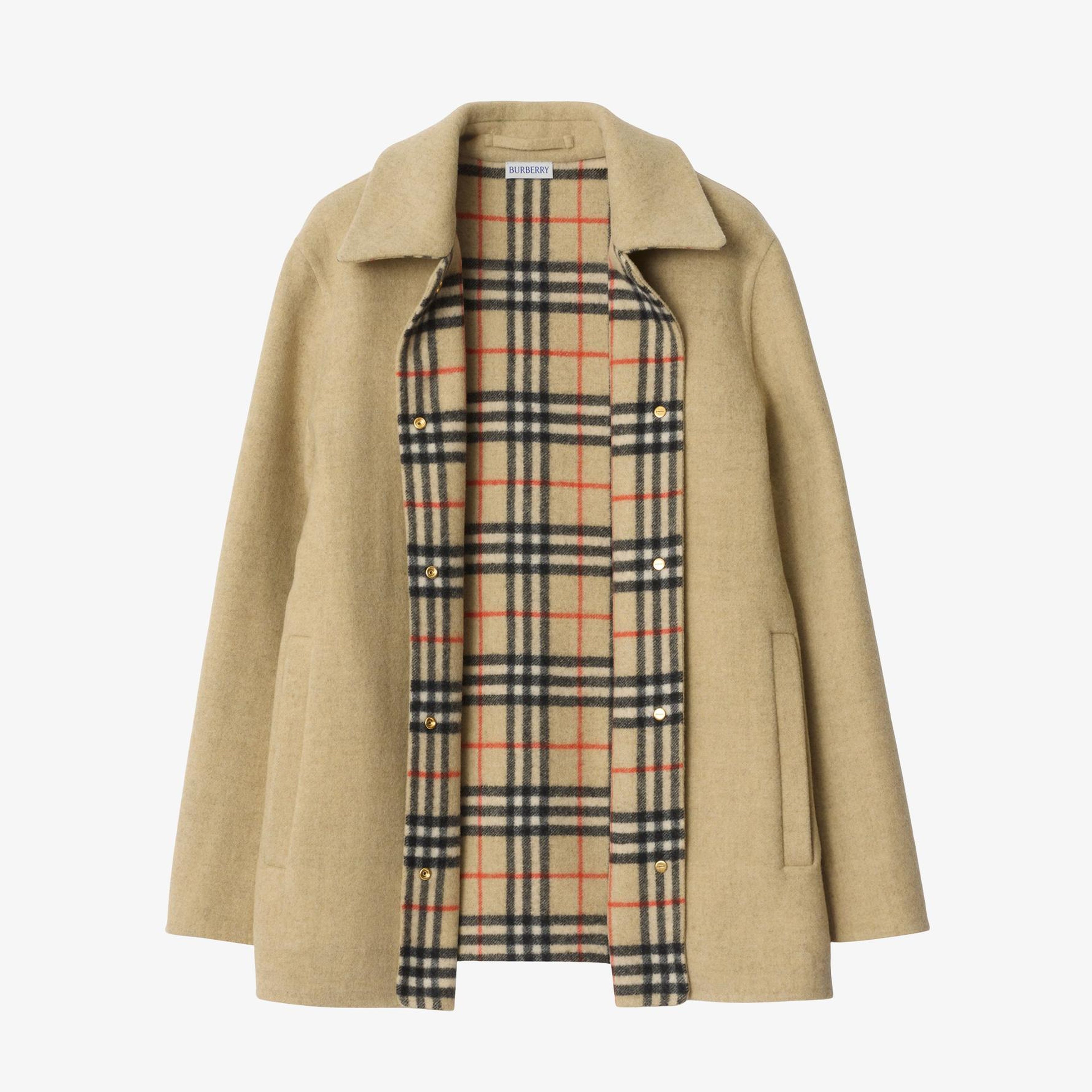Burberry Lancashire Wool Kadın Bej Mont
