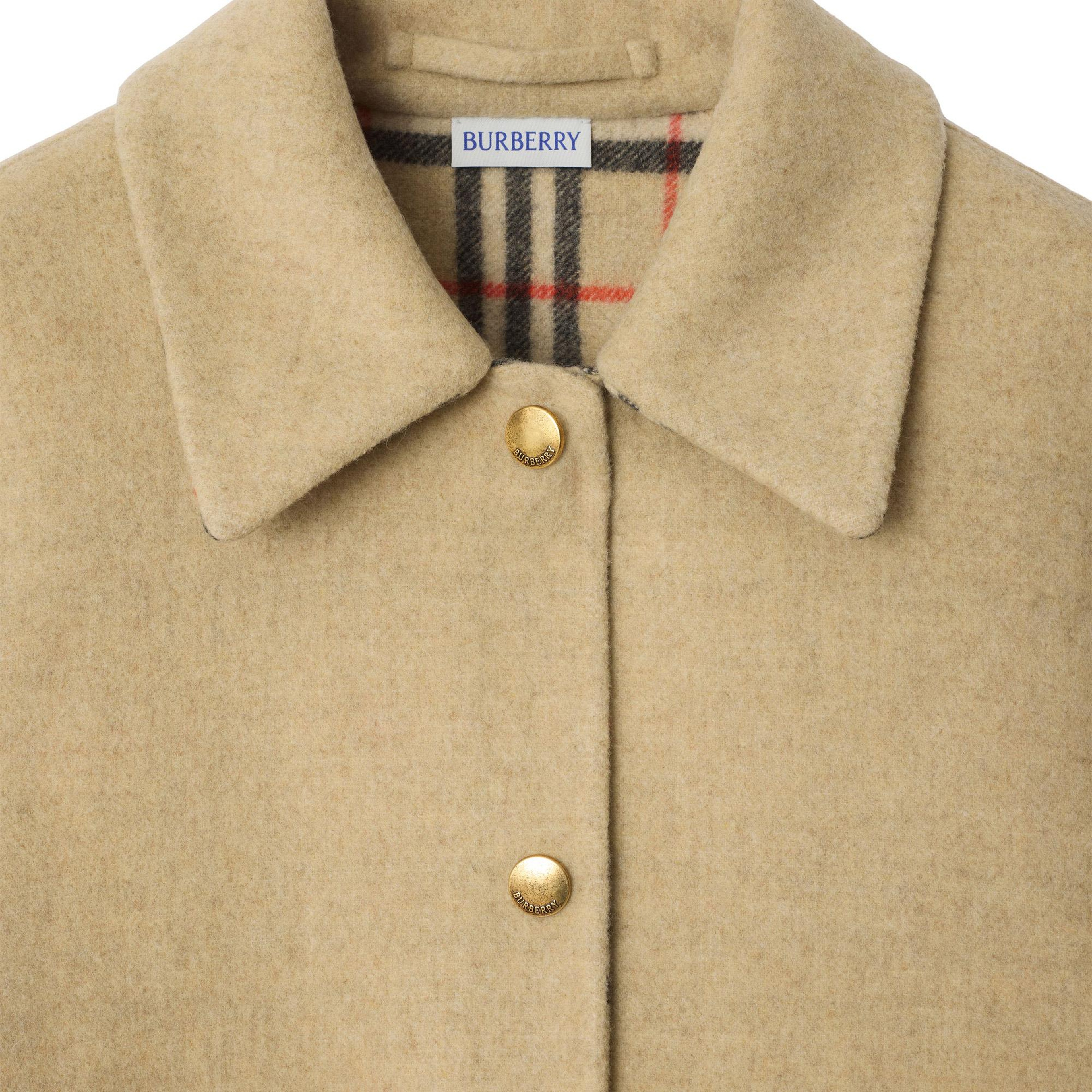 Burberry Lancashire Wool Kadın Bej Mont