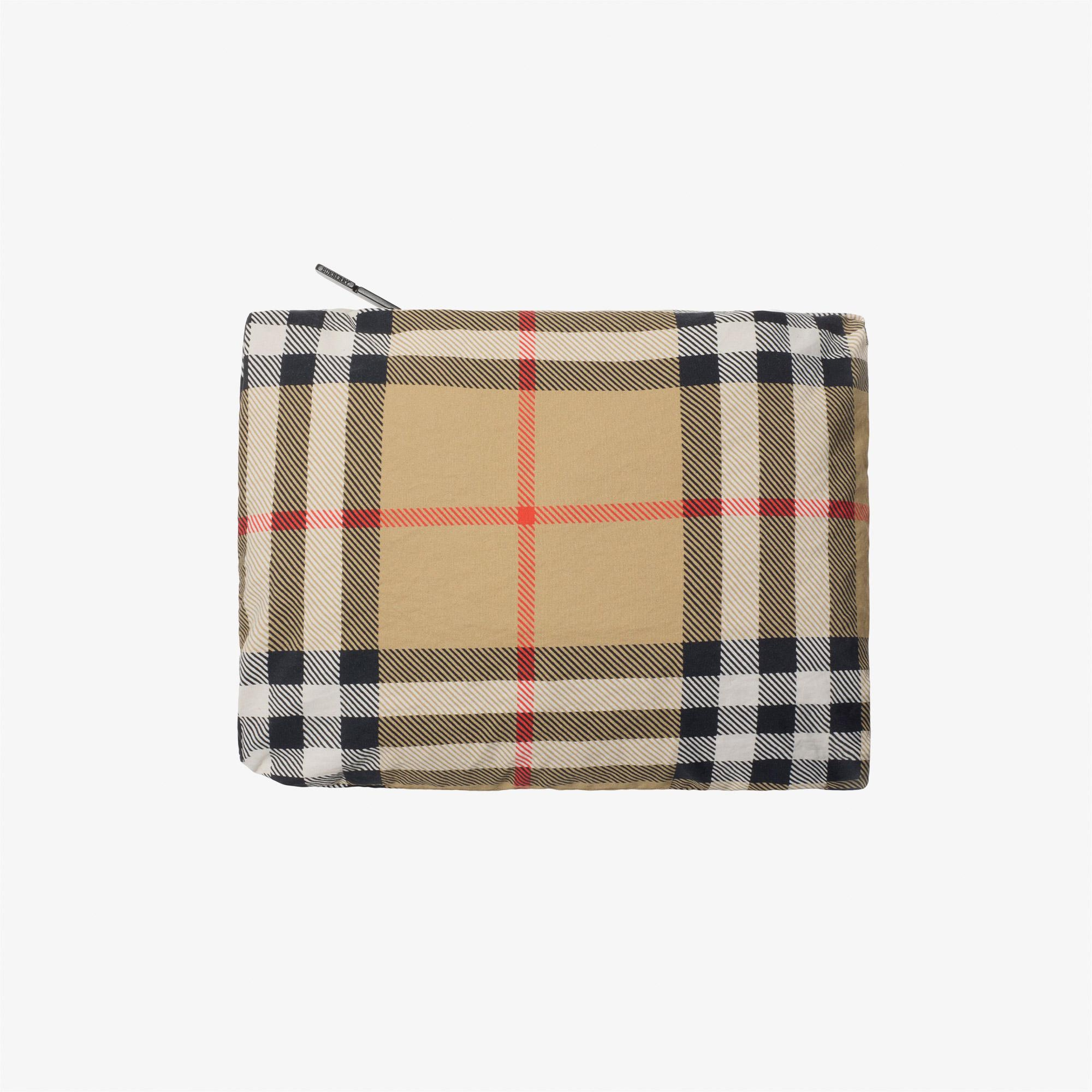 Burberry Cassius Check Nylon Hooded Çocuk Bej Mont