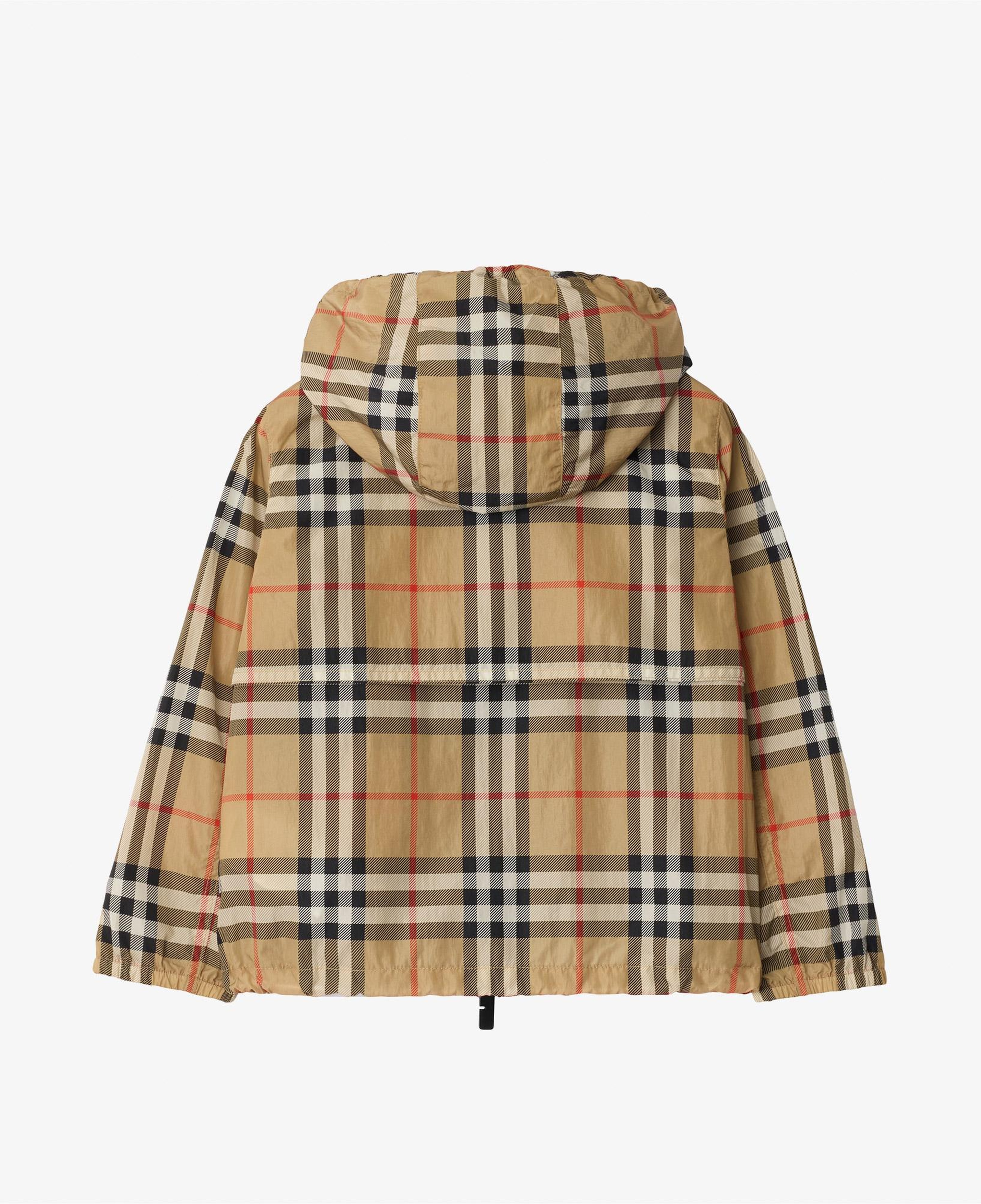 Burberry Cassius Check Nylon Hooded Çocuk Bej Mont