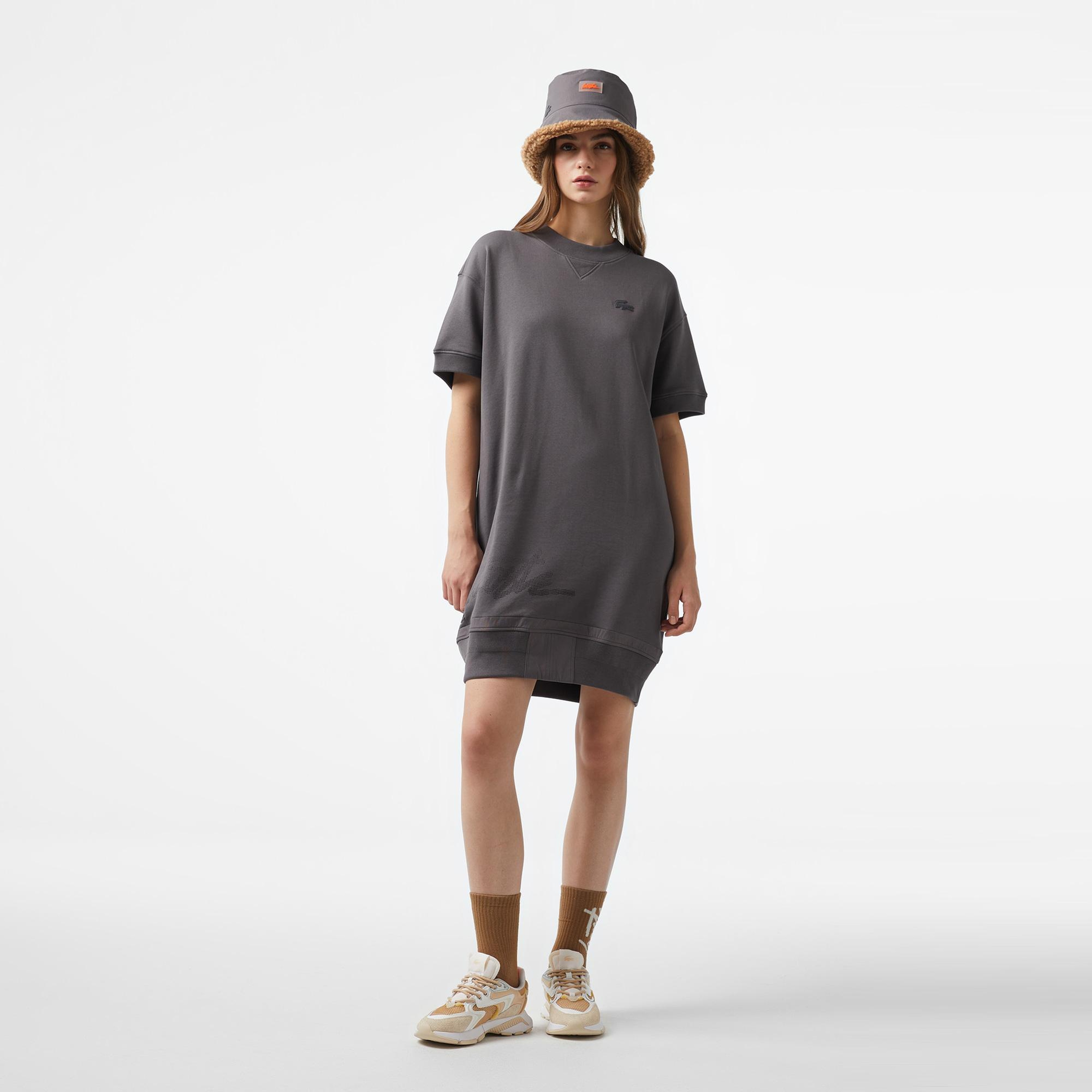 Lacoste x House of SuperStep Kadın Siyah Elbise