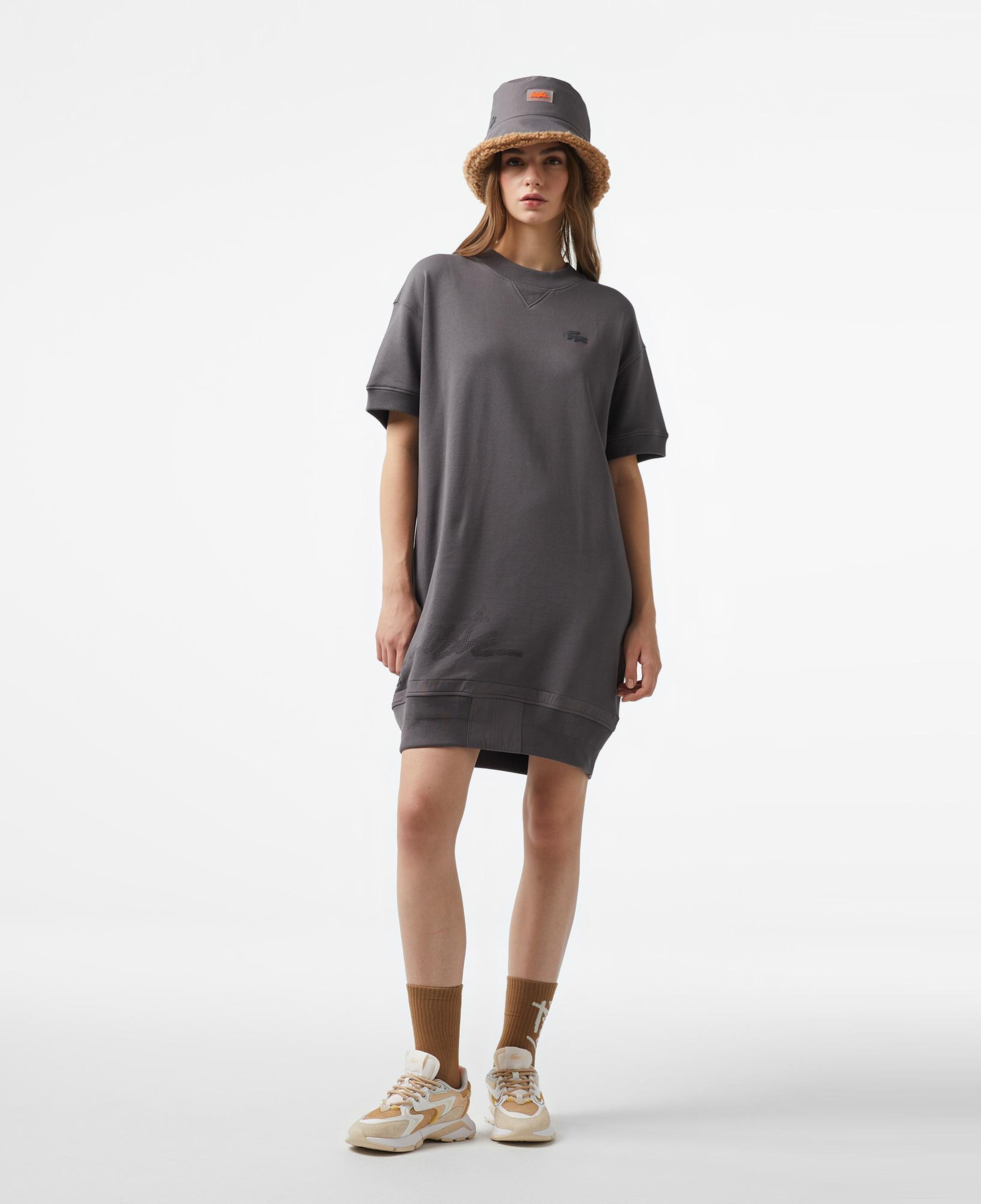 Lacoste x House of SuperStep Kadın Siyah Elbise