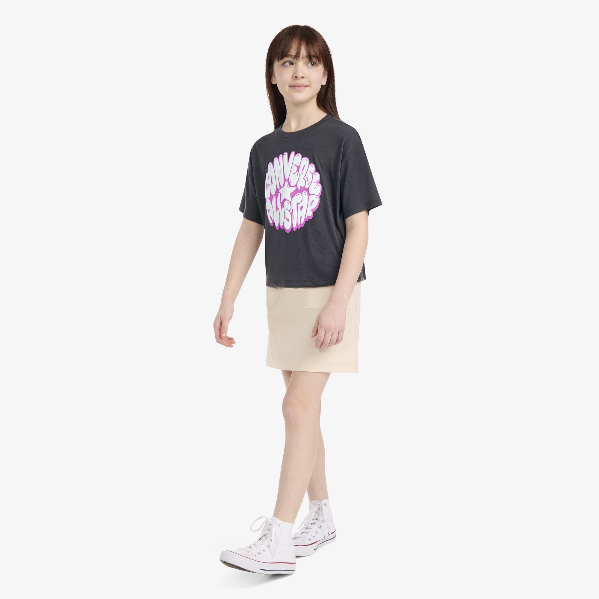 Converse Kız Genç Çocuk Antrasit T-Shirt
