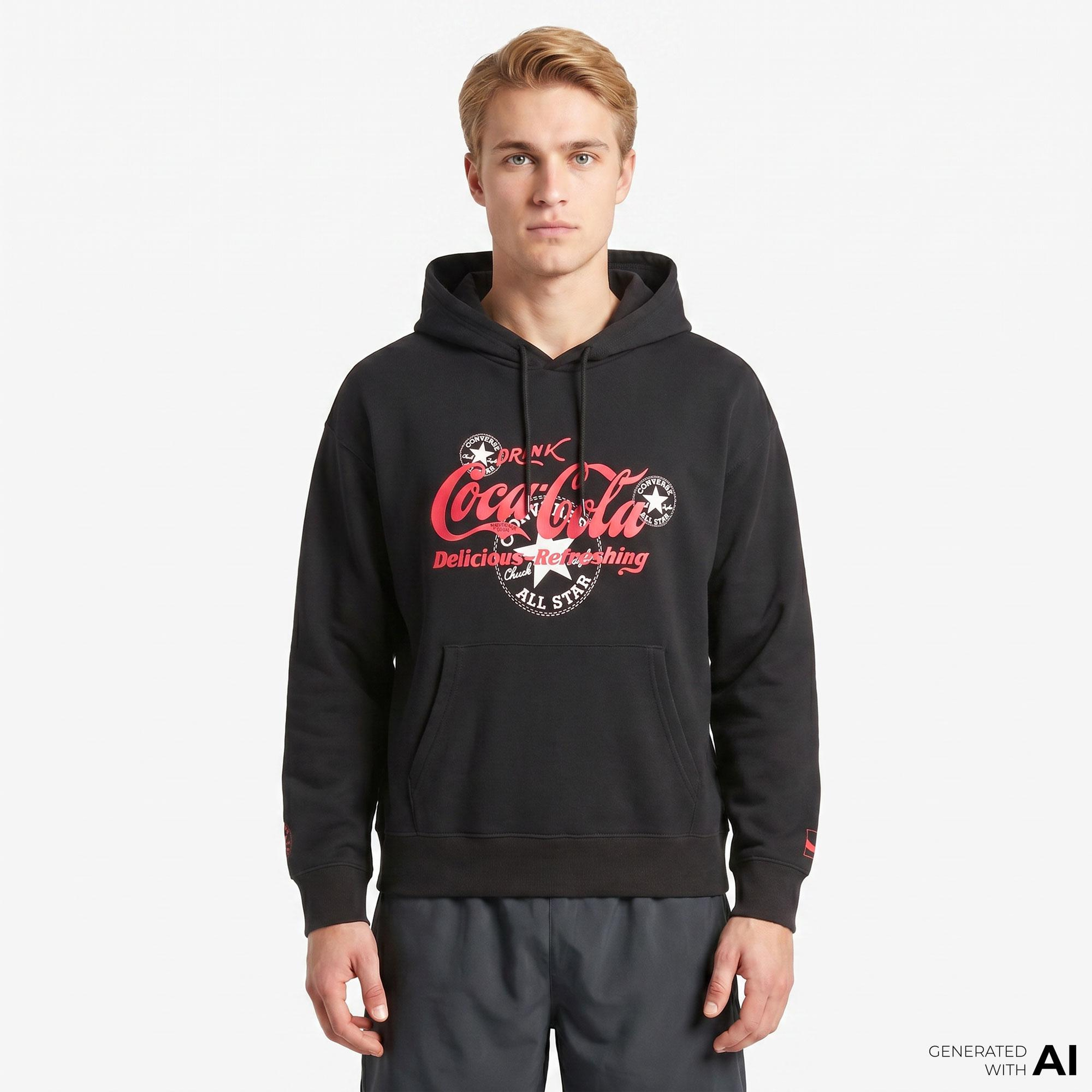 Converse x Coca-Cola Erkek Siyah Hoodie