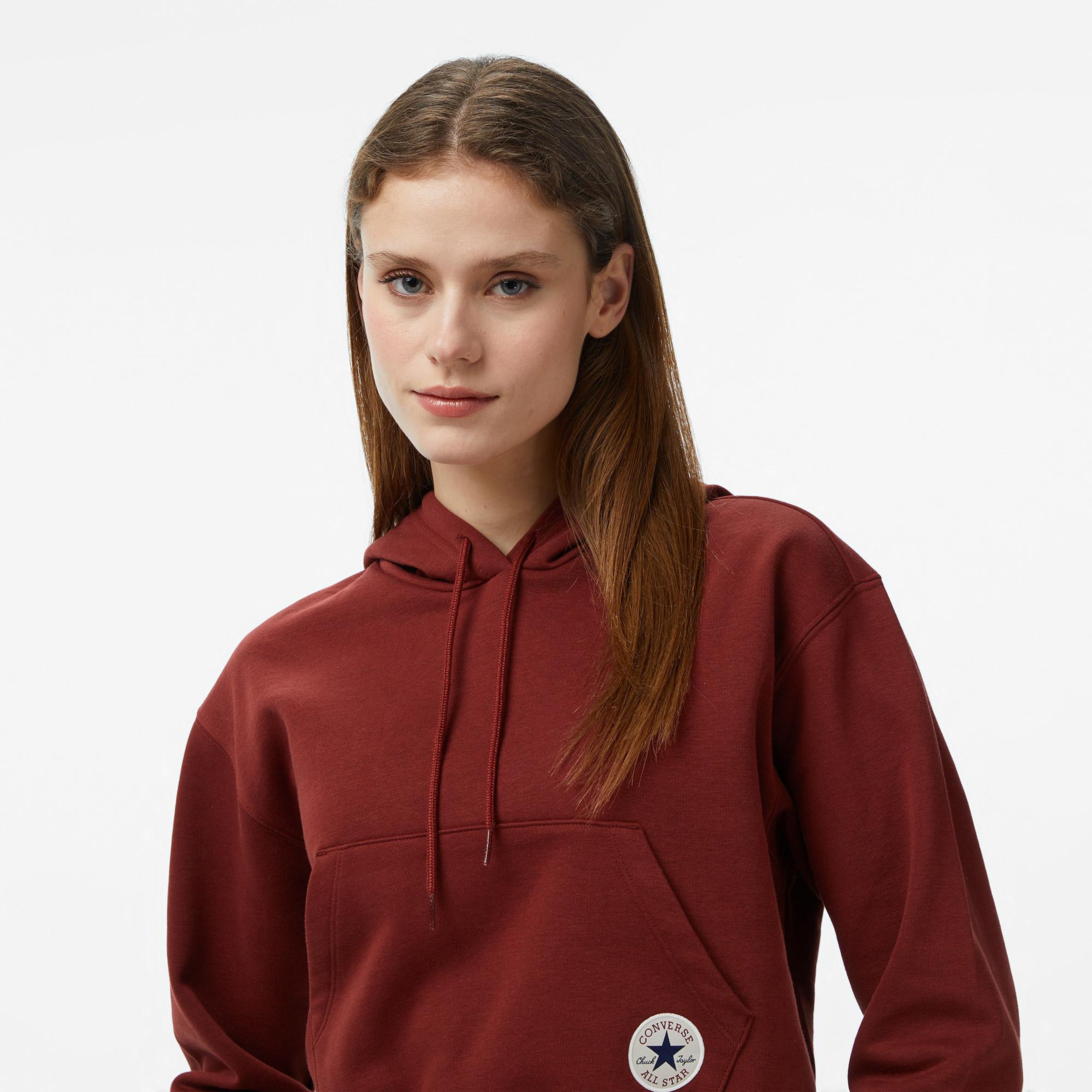 Converse Classic Kadın Mor Crop Sweatshirt
