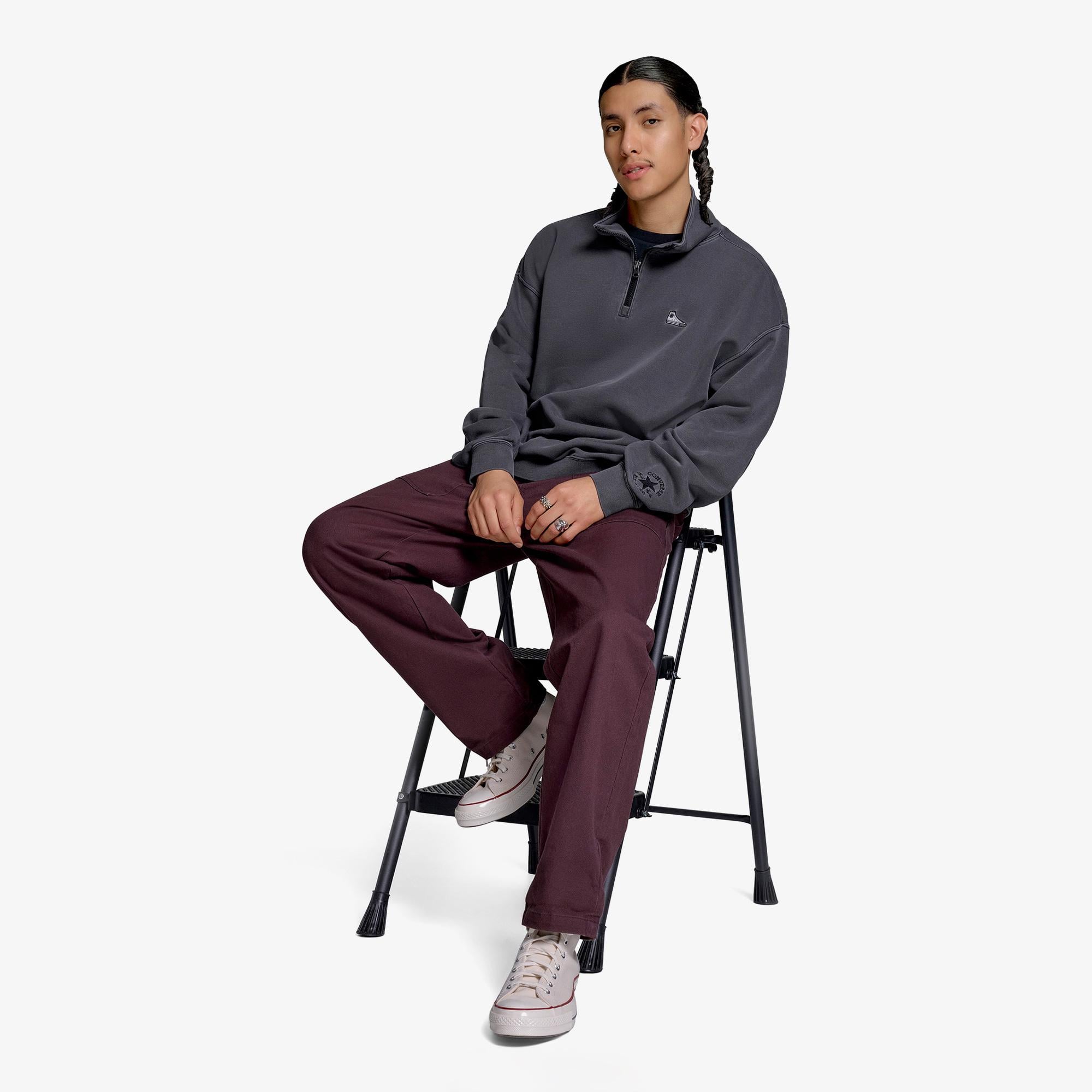 Converse Classic Erkek Siyah Sweatshirt