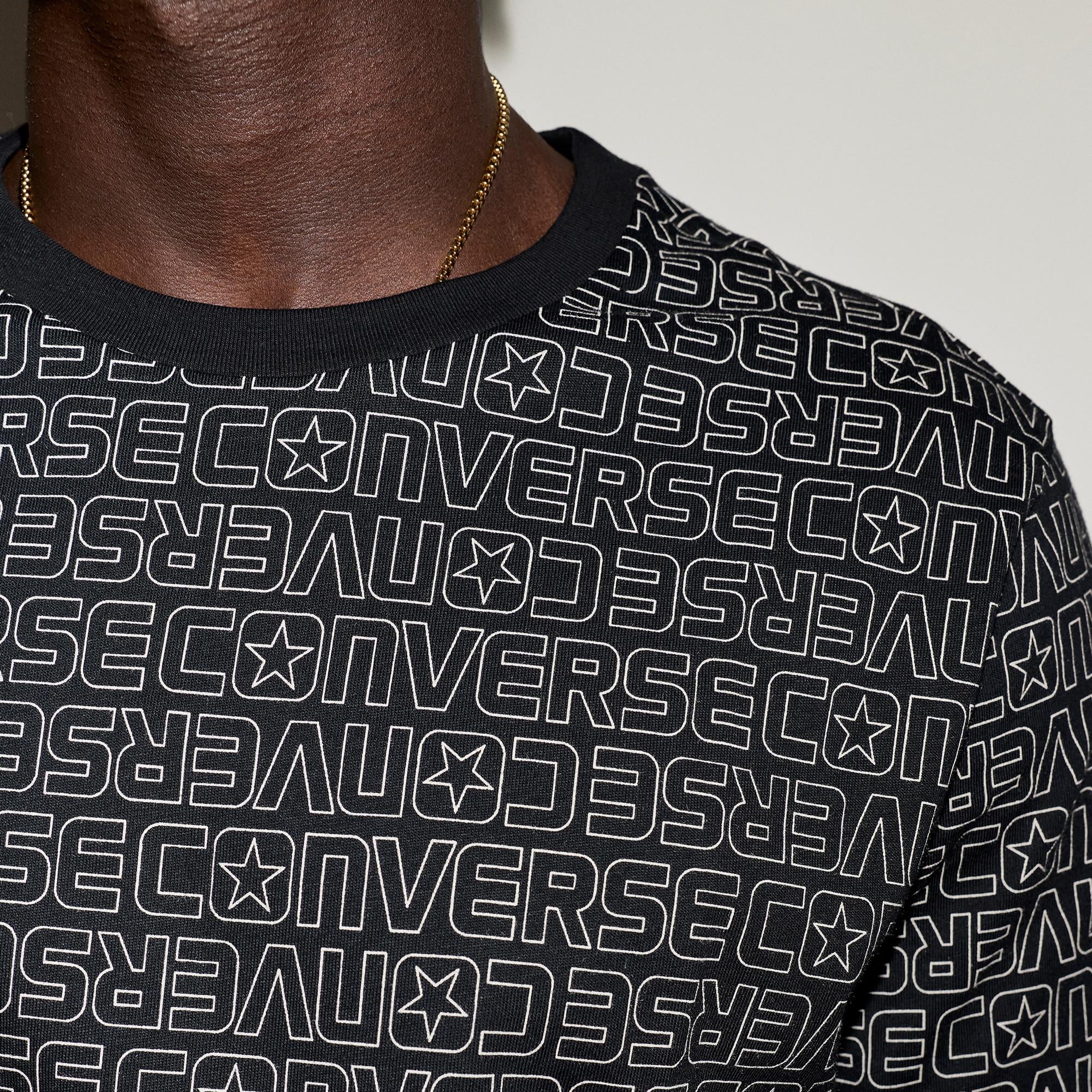 Converse Erkek Siyah 3D Logo T-Shirt