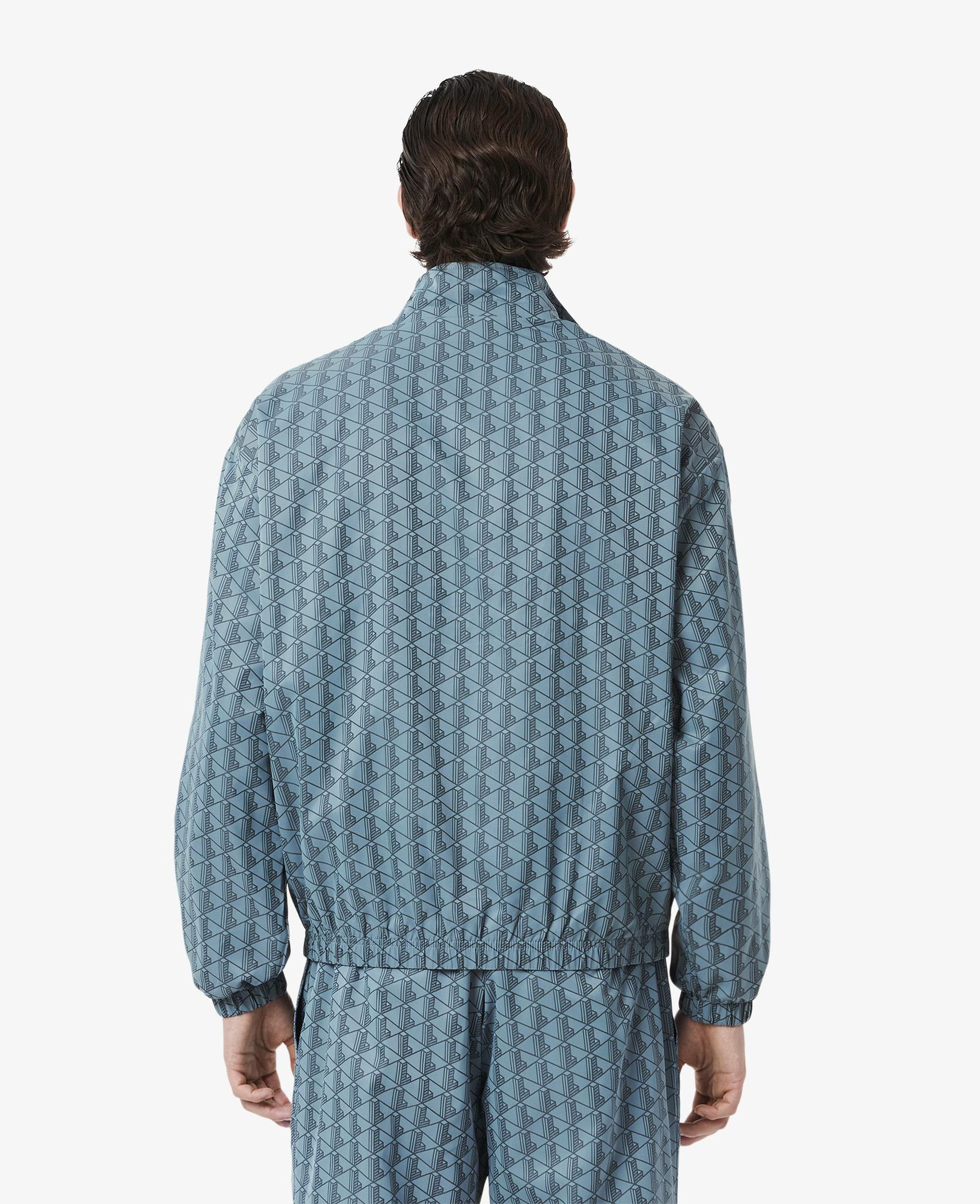 Lacoste Relaxed Fit Monogram Erkek Mavi Ceket