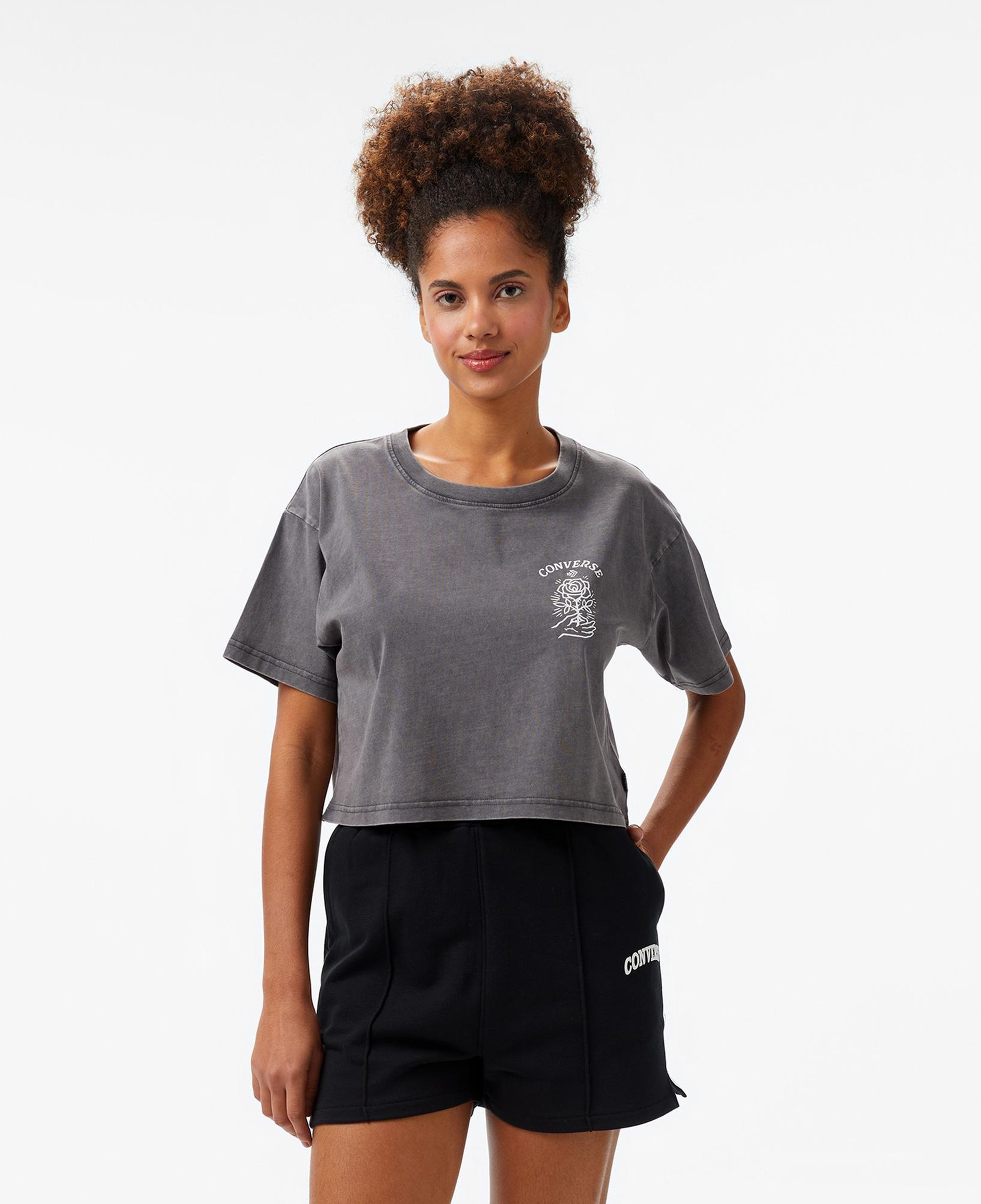 Converse Kadın Siyah T-Shirt