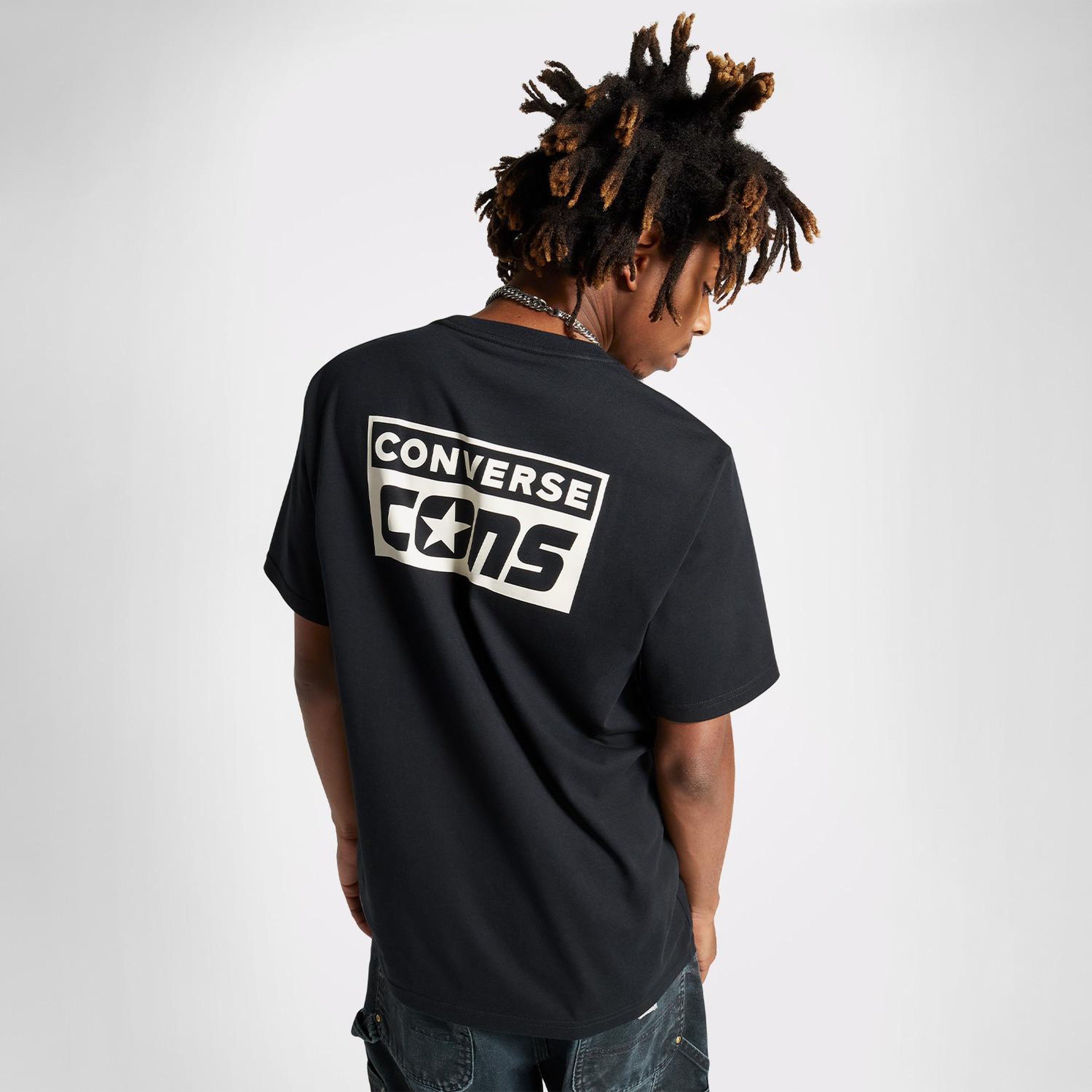 Converse Grafik Baskılı Erkek Siyah T-Shirt