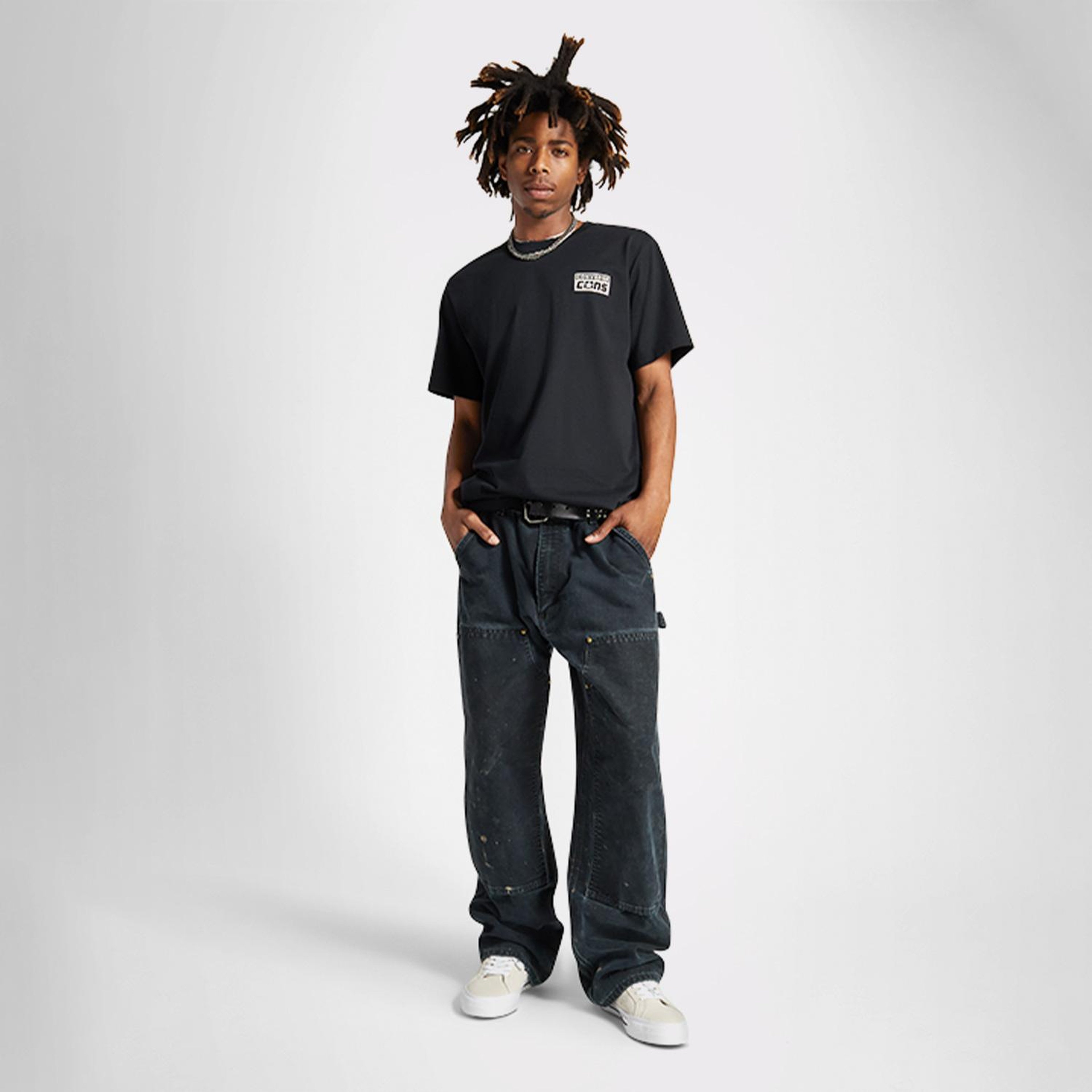 Converse Grafik Baskılı Erkek Siyah T-Shirt
