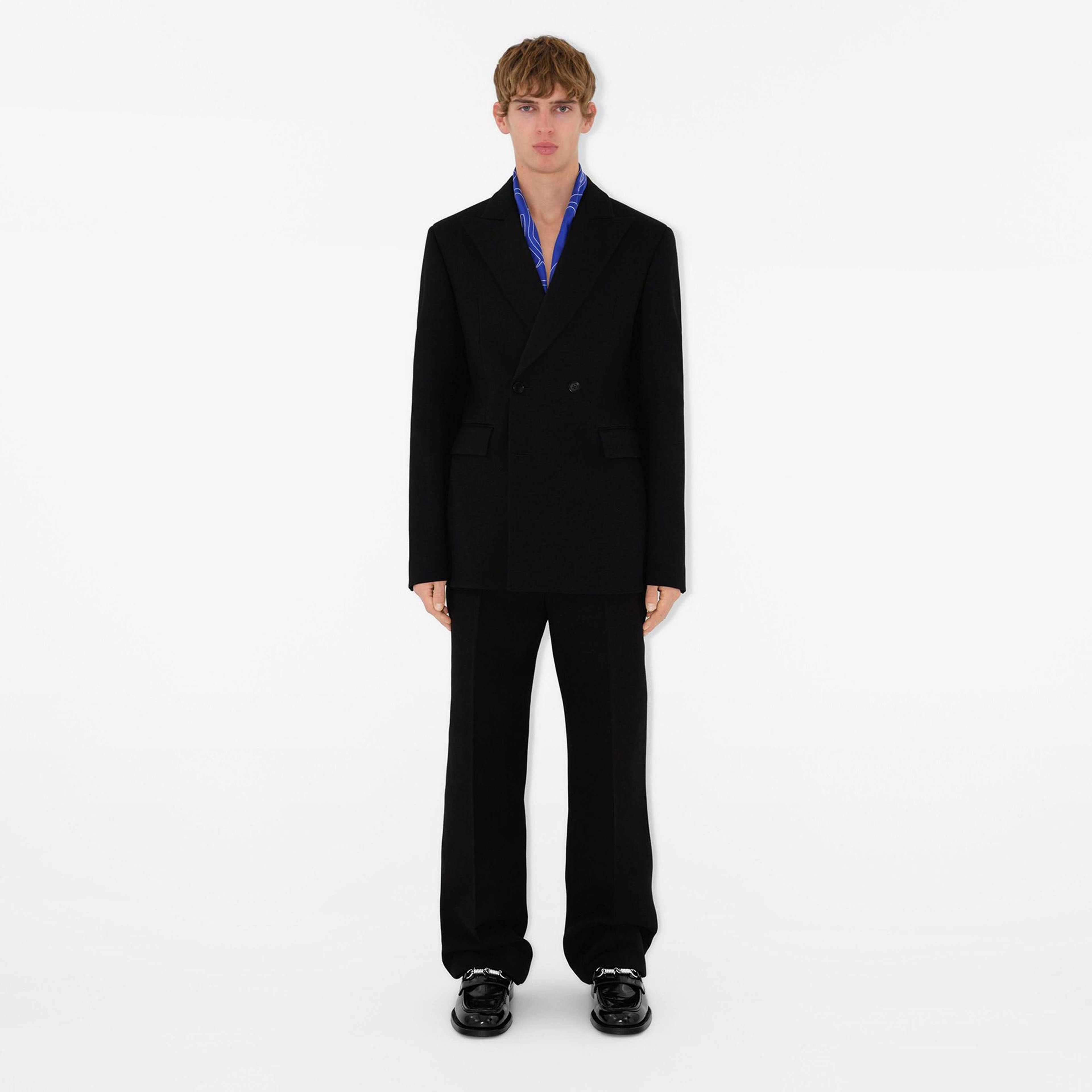 Burberry Unisex Lacivert İpek Eşarp