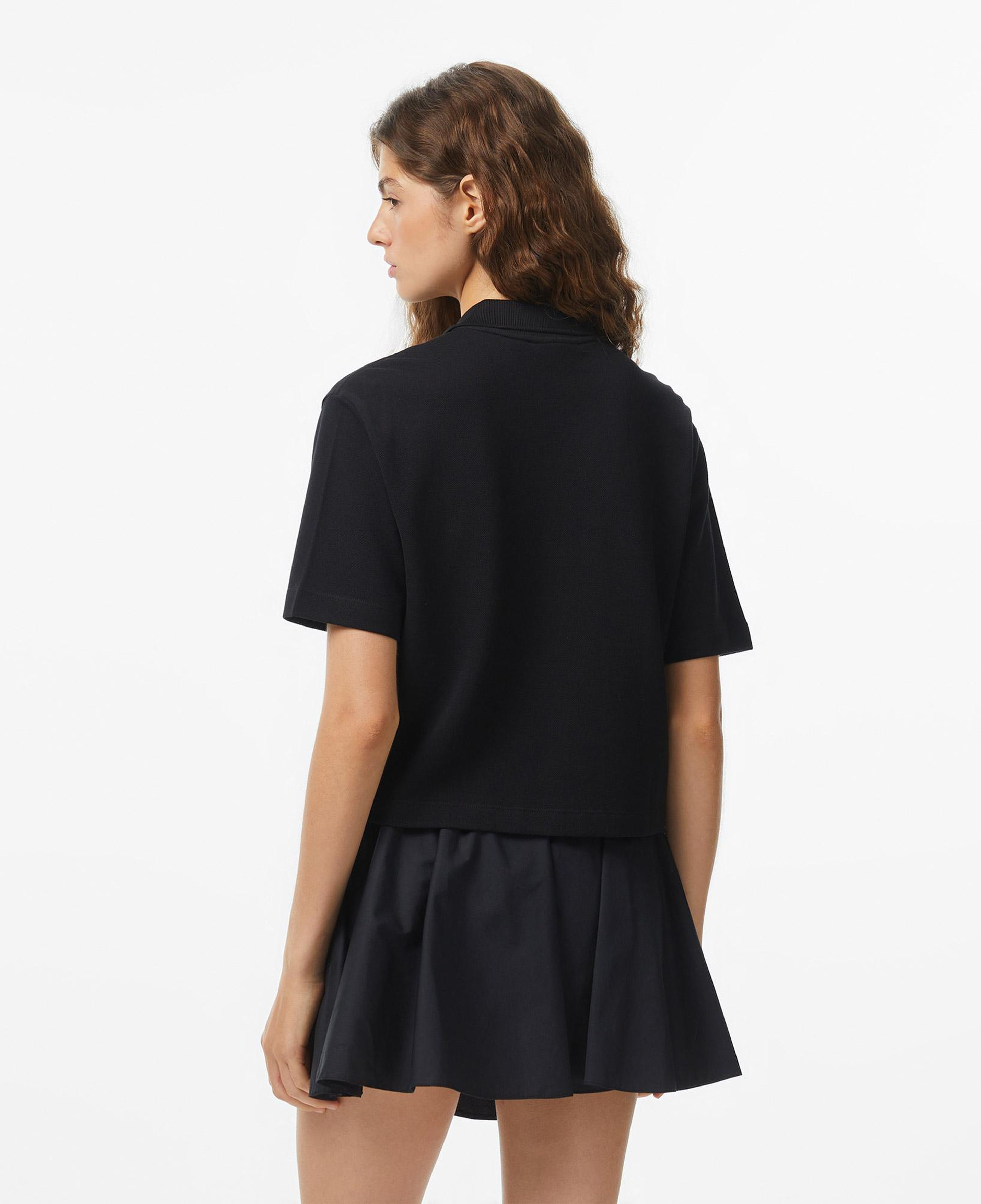Converse Kadın Siyah Polo Yaka T-Shirt