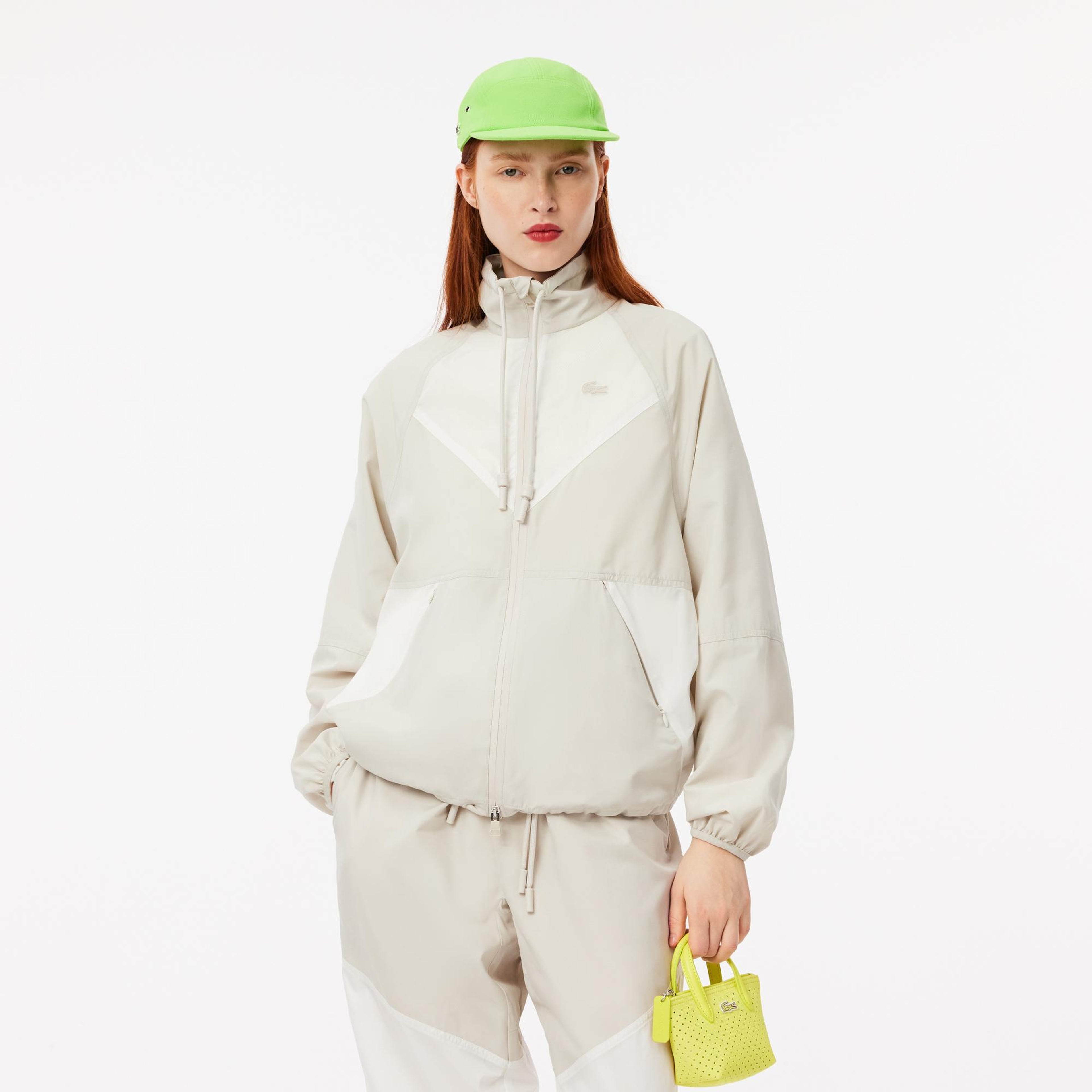 Kadın Relaxed Fit Kapüşonlu Gri Rüzgarlık