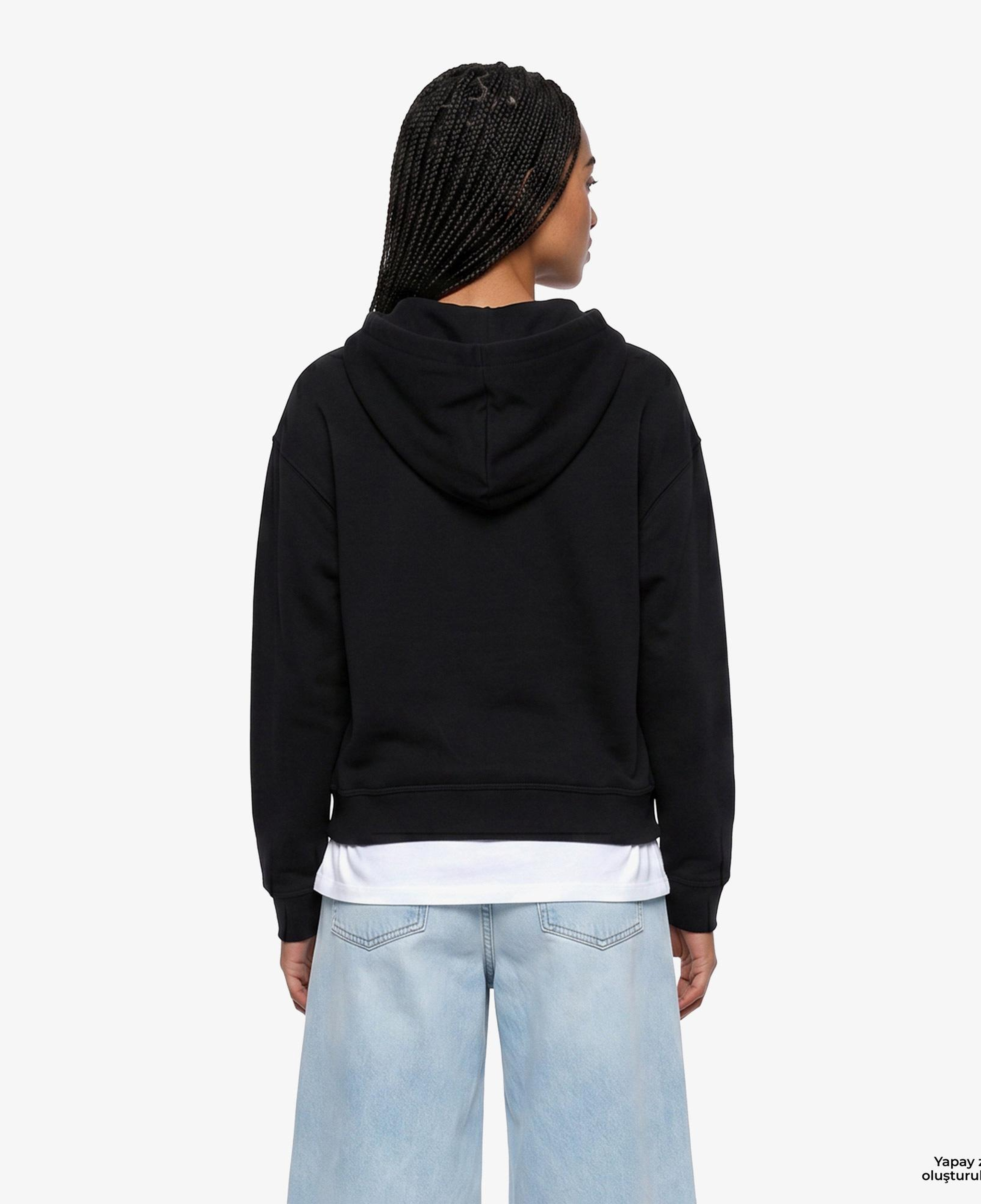 Les Benjamins Hoodie 401 Kadın Siyah Sweatshirt