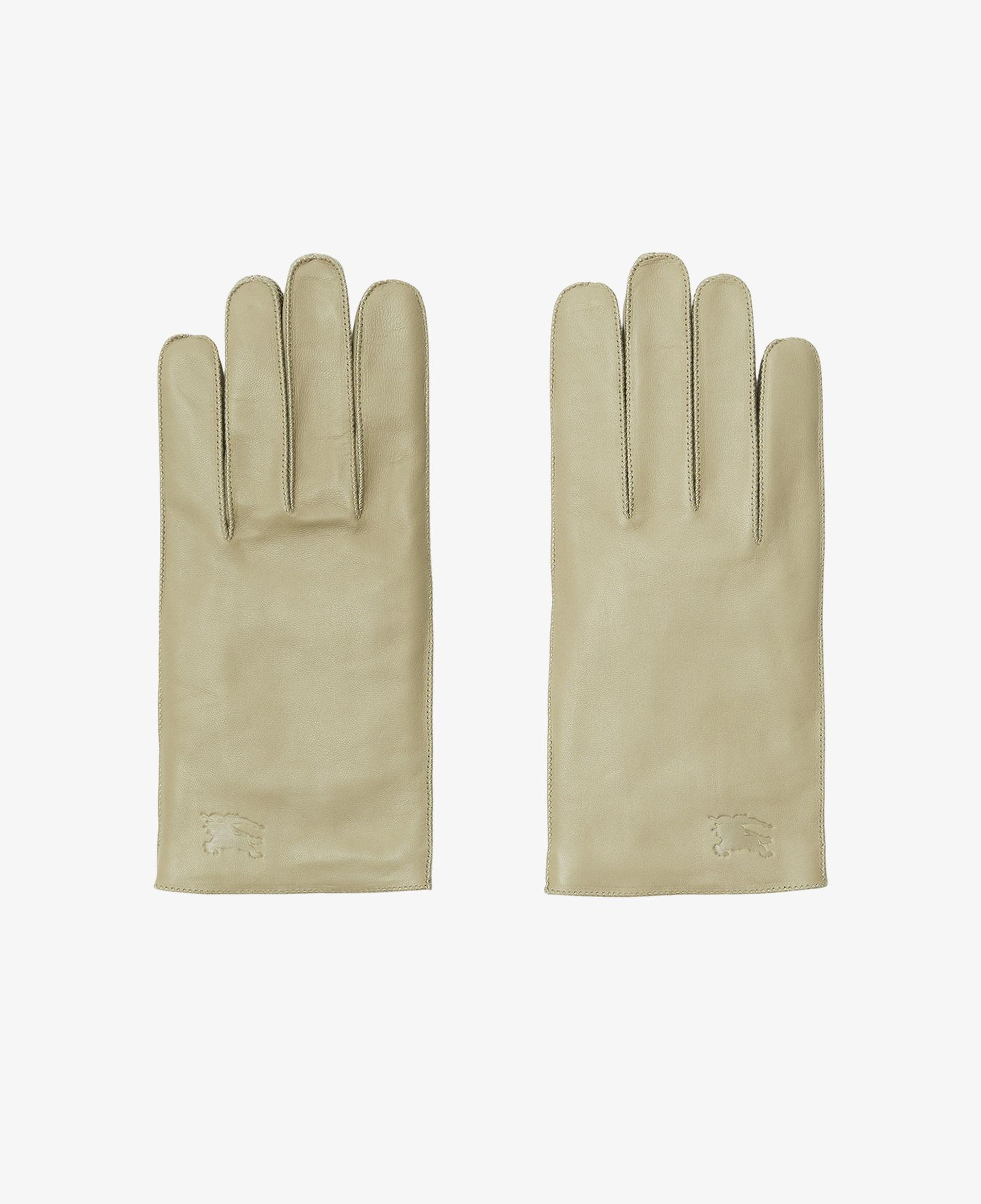 Burberry Unisex Bej Deri Eldiven