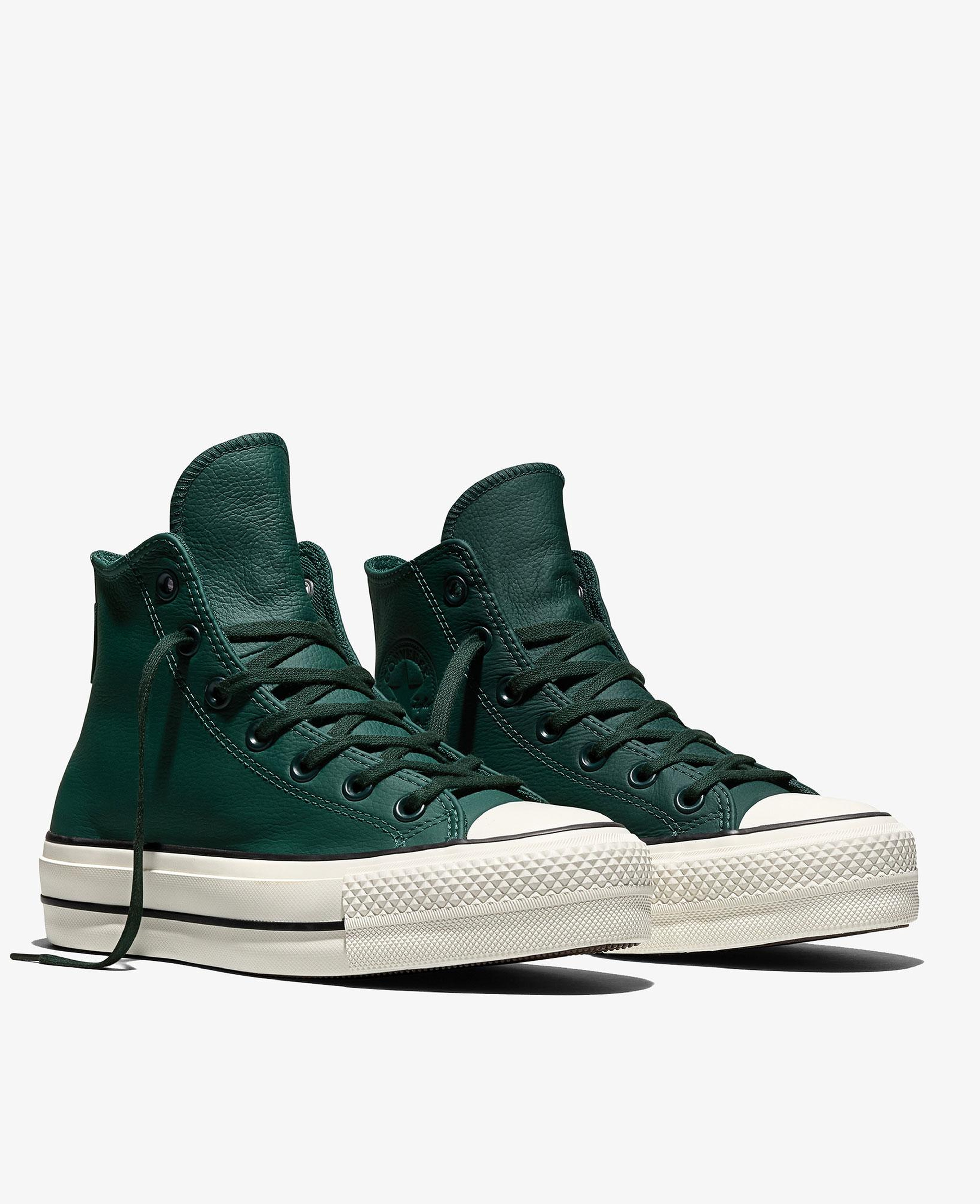 Converse Chuck Taylor All Star Lift Kadın Yeşil  Deri Sneaker