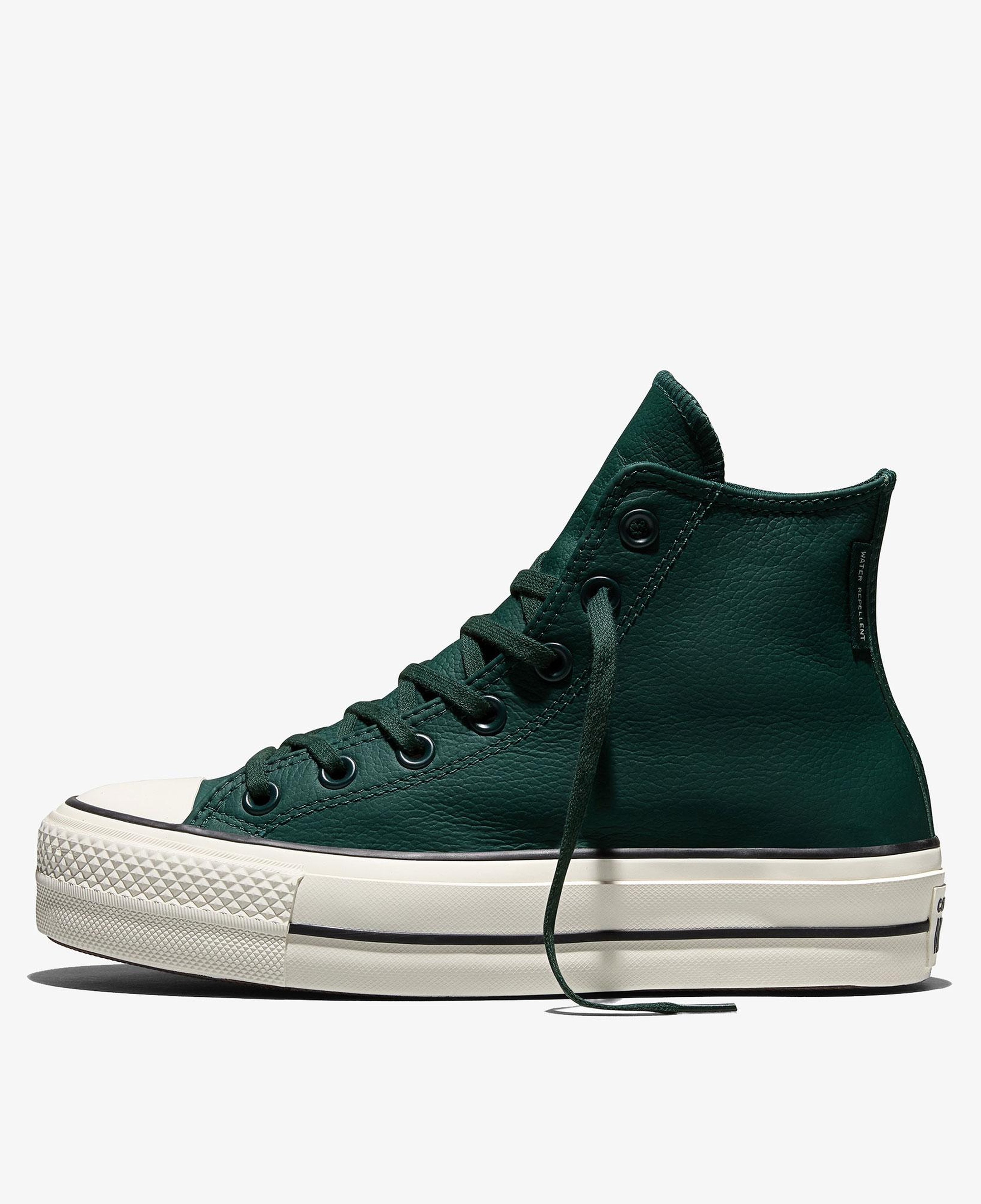 Converse Chuck Taylor All Star Lift Kadın Yeşil  Deri Sneaker