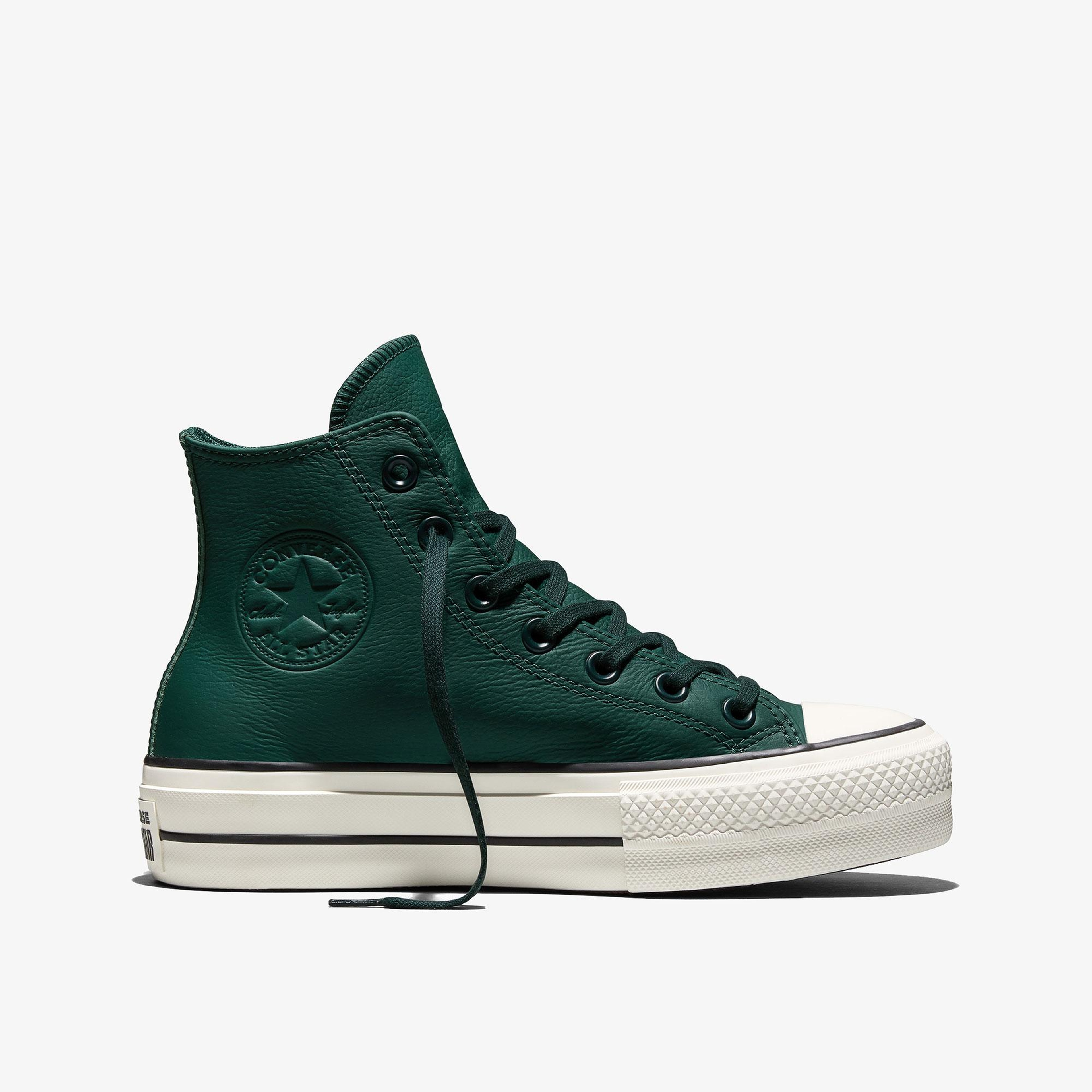 Converse Chuck Taylor All Star Lift Kadın Yeşil  Deri Sneaker