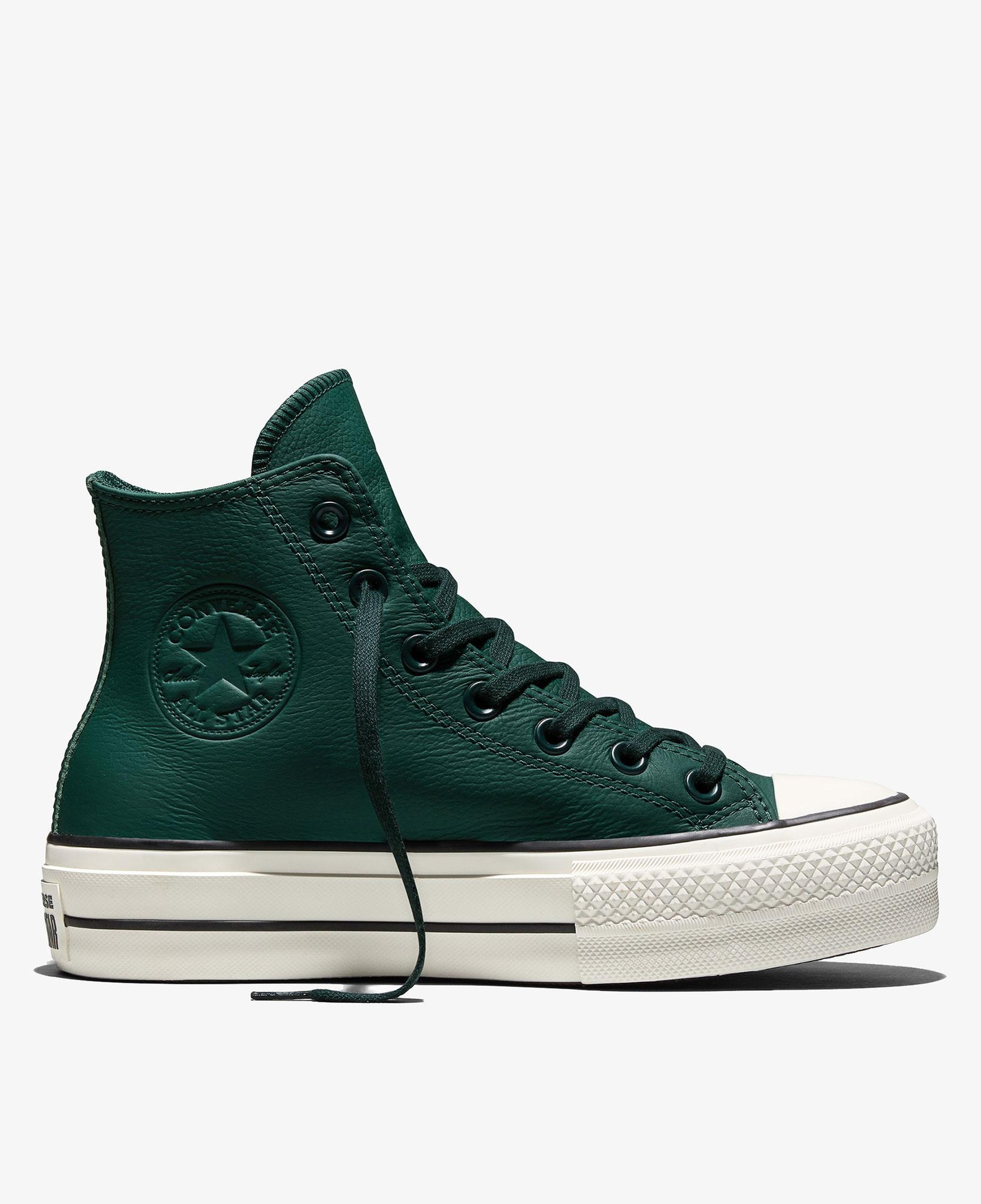 Converse Chuck Taylor All Star Lift Kadın Yeşil  Deri Sneaker