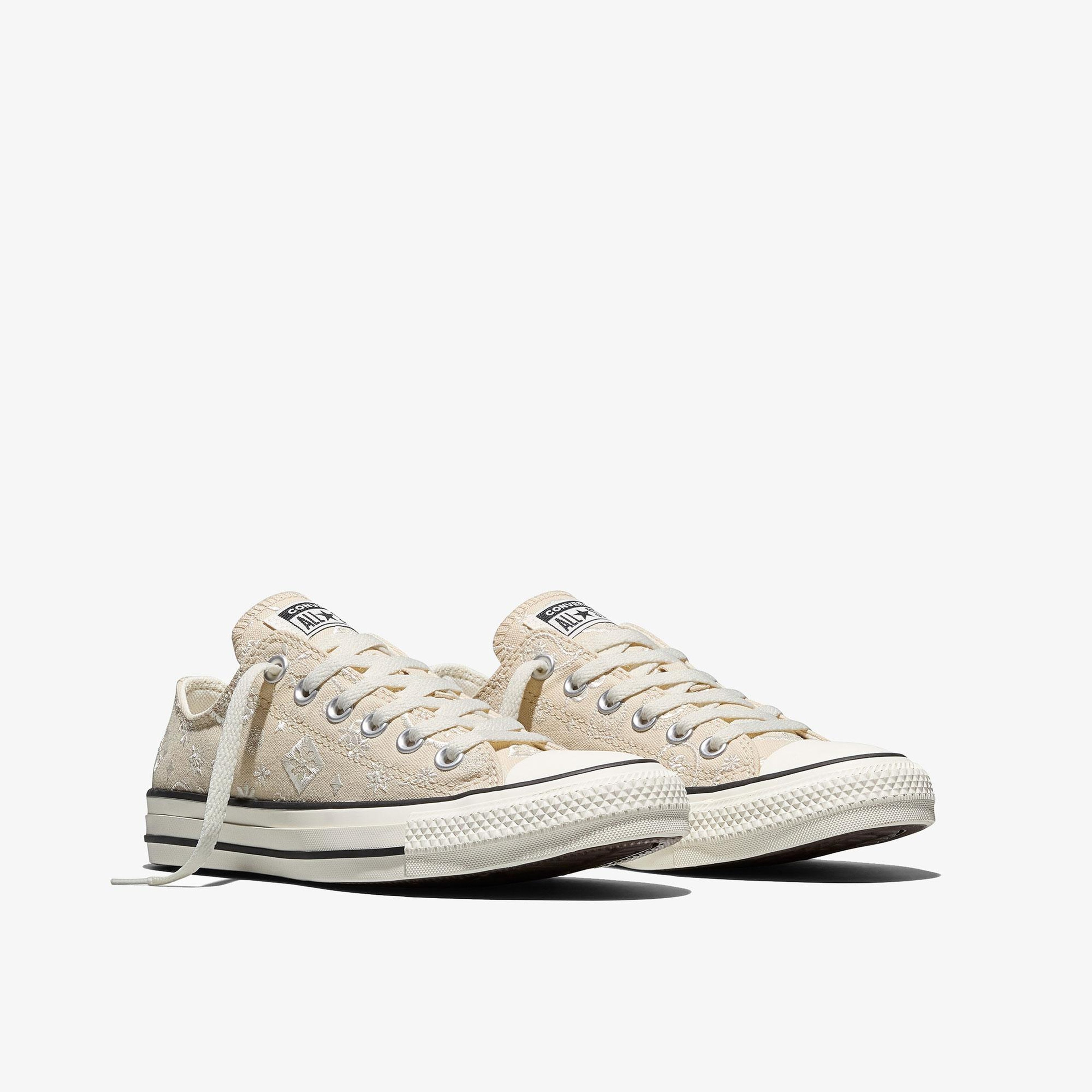 Converse Chuck Taylor All Star Desenli Unisex Bej Sneaker