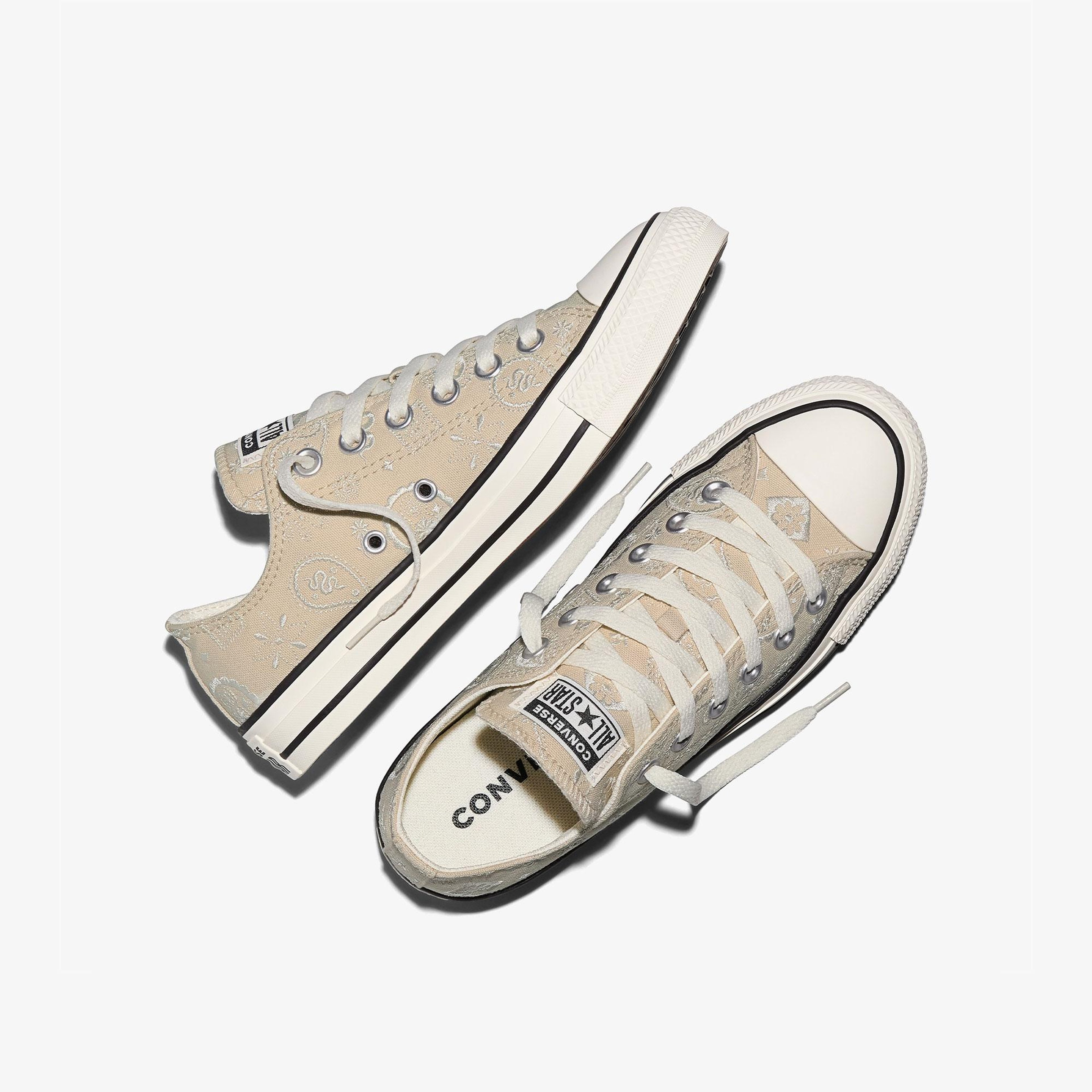 Converse Chuck Taylor All Star Desenli Unisex Bej Sneaker