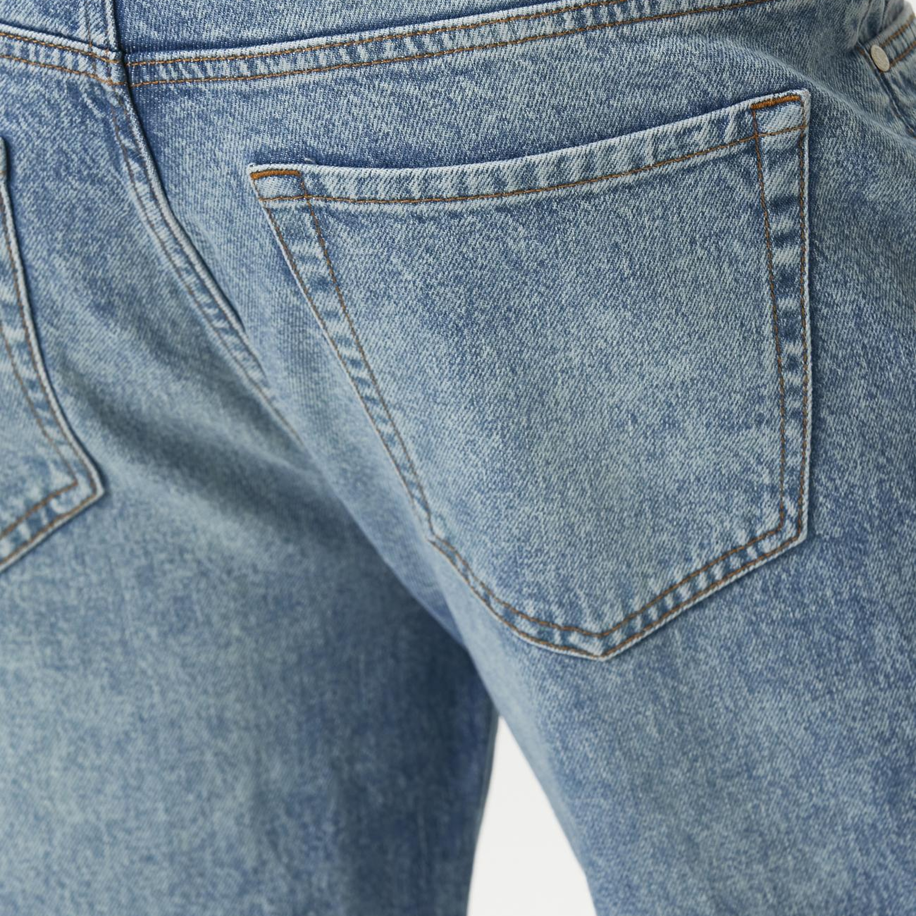 Network Erkek Açık Mavi Straight Fit Denim Pantolon