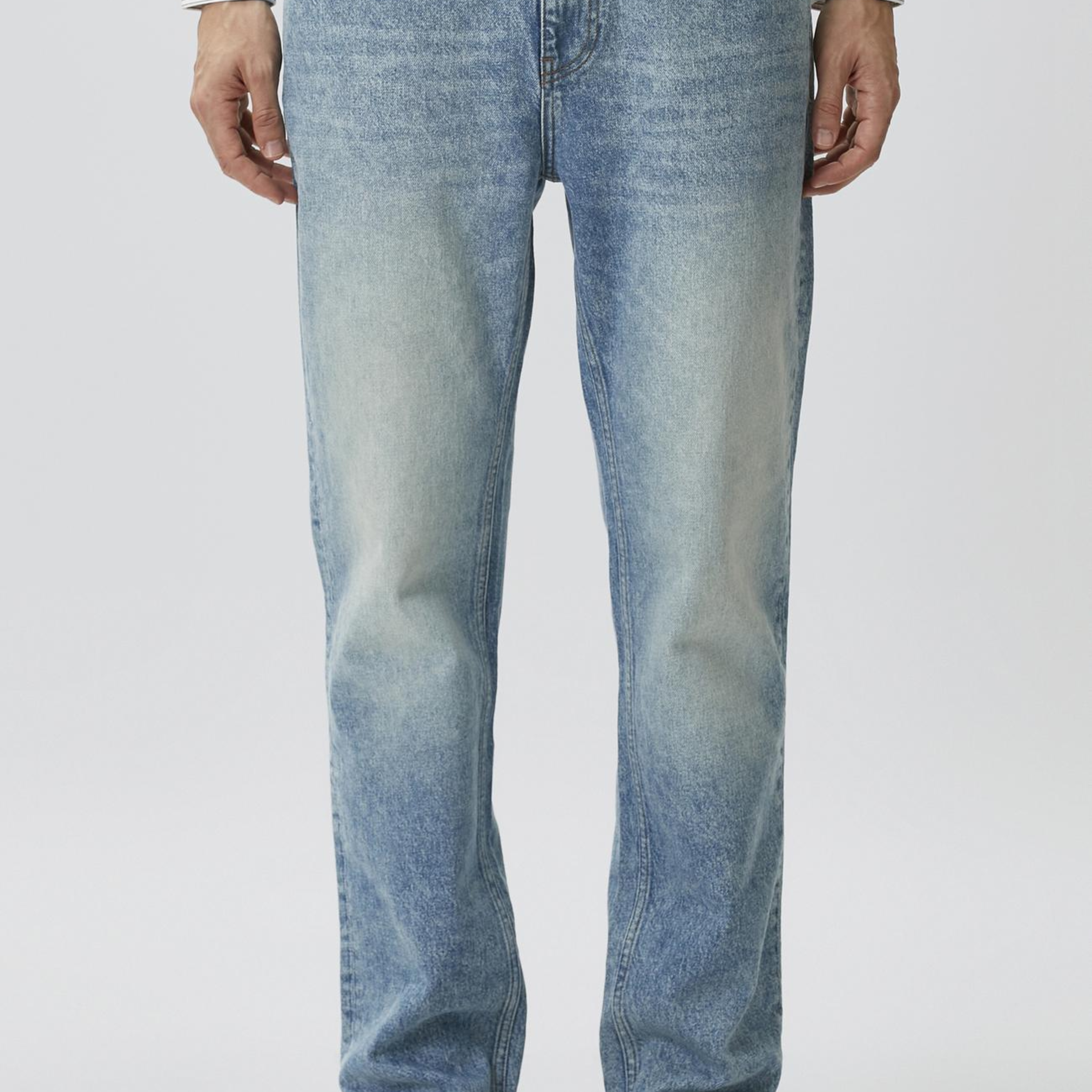 Network Erkek Açık Mavi Straight Fit Denim Pantolon