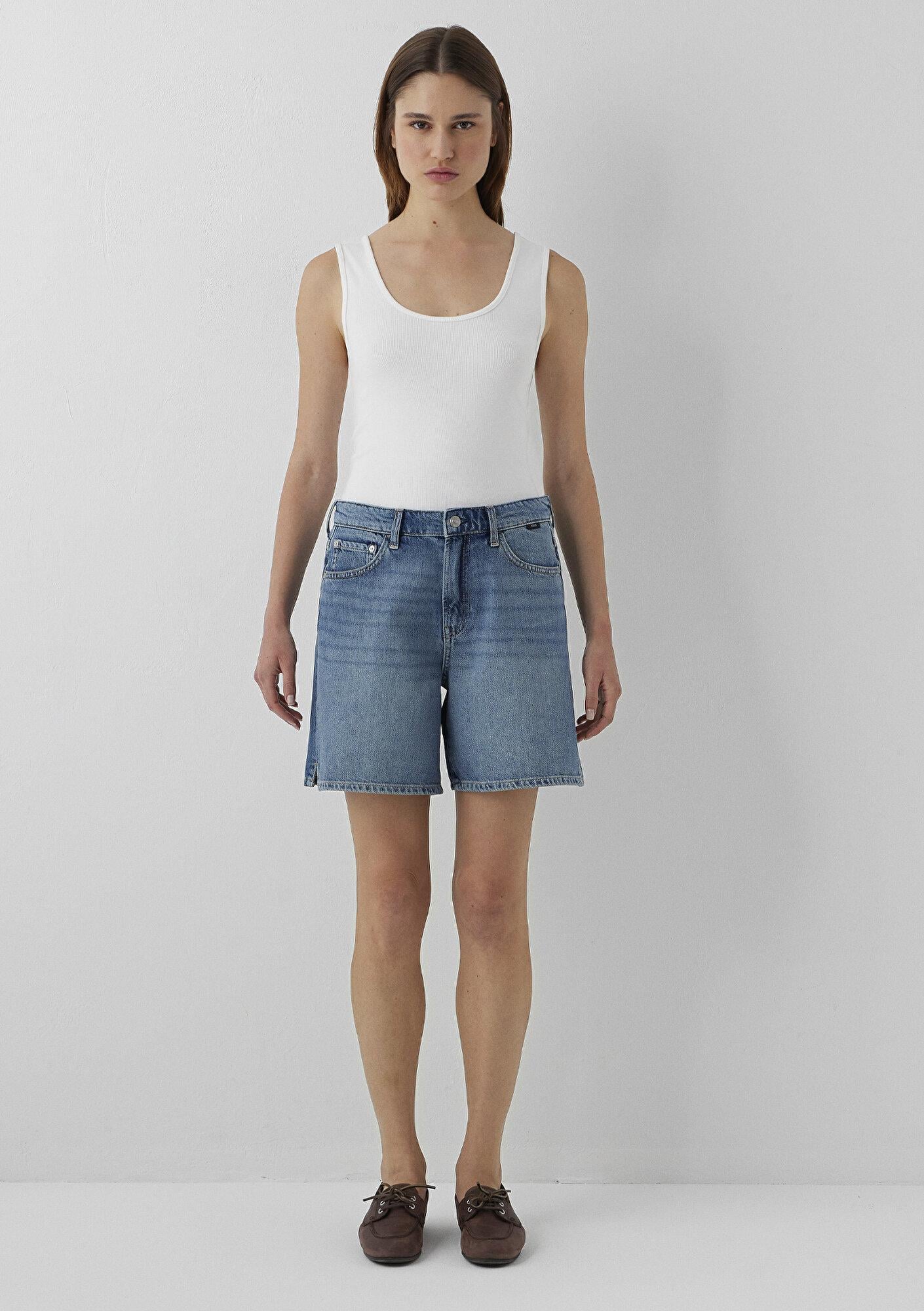 Mavi SIENA SHORT Classic Denim Vintage Indigo Mavisi Jean Şort 1421033-A3200