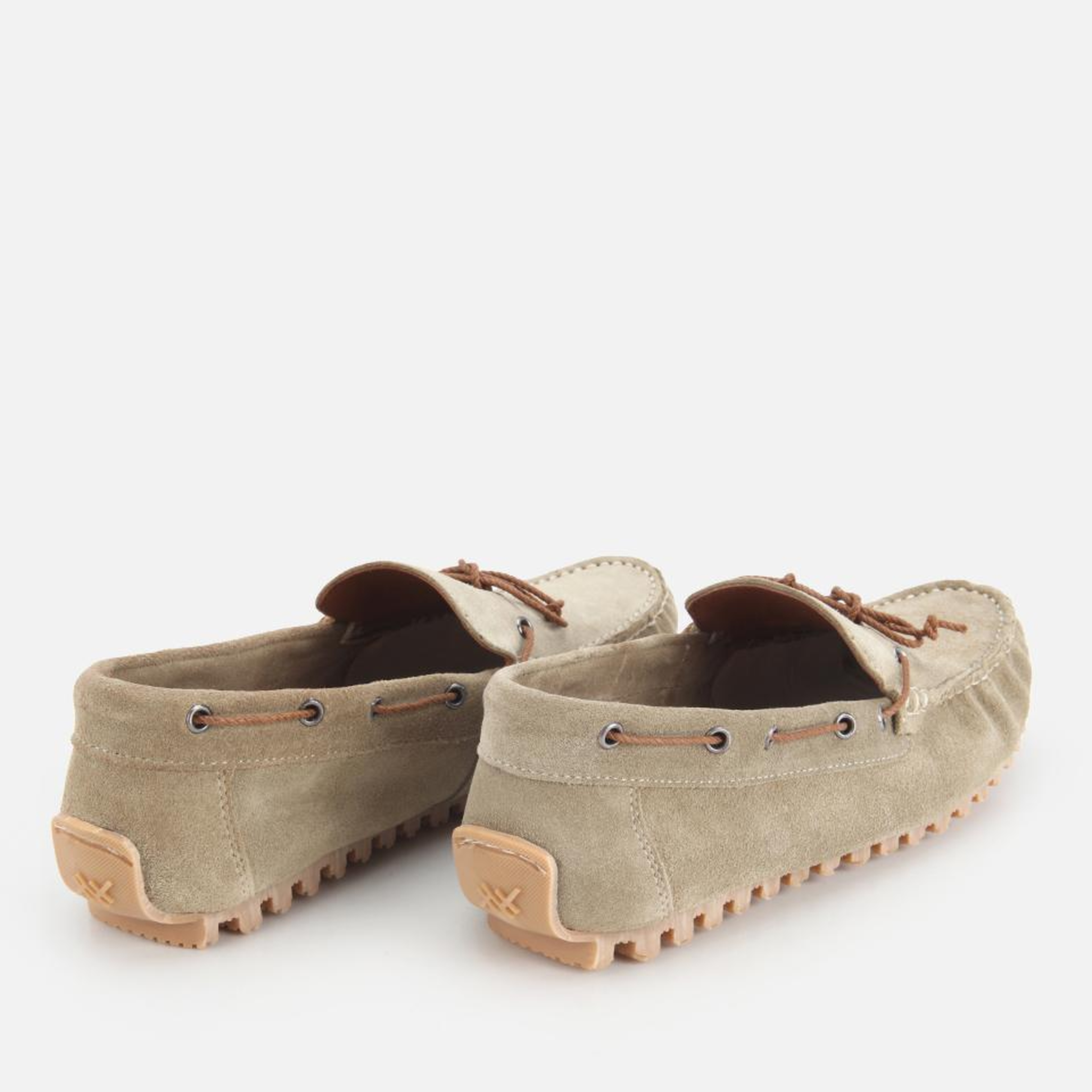 Erkek Deri Haki Bağcık Detaylı Günlük Loafer