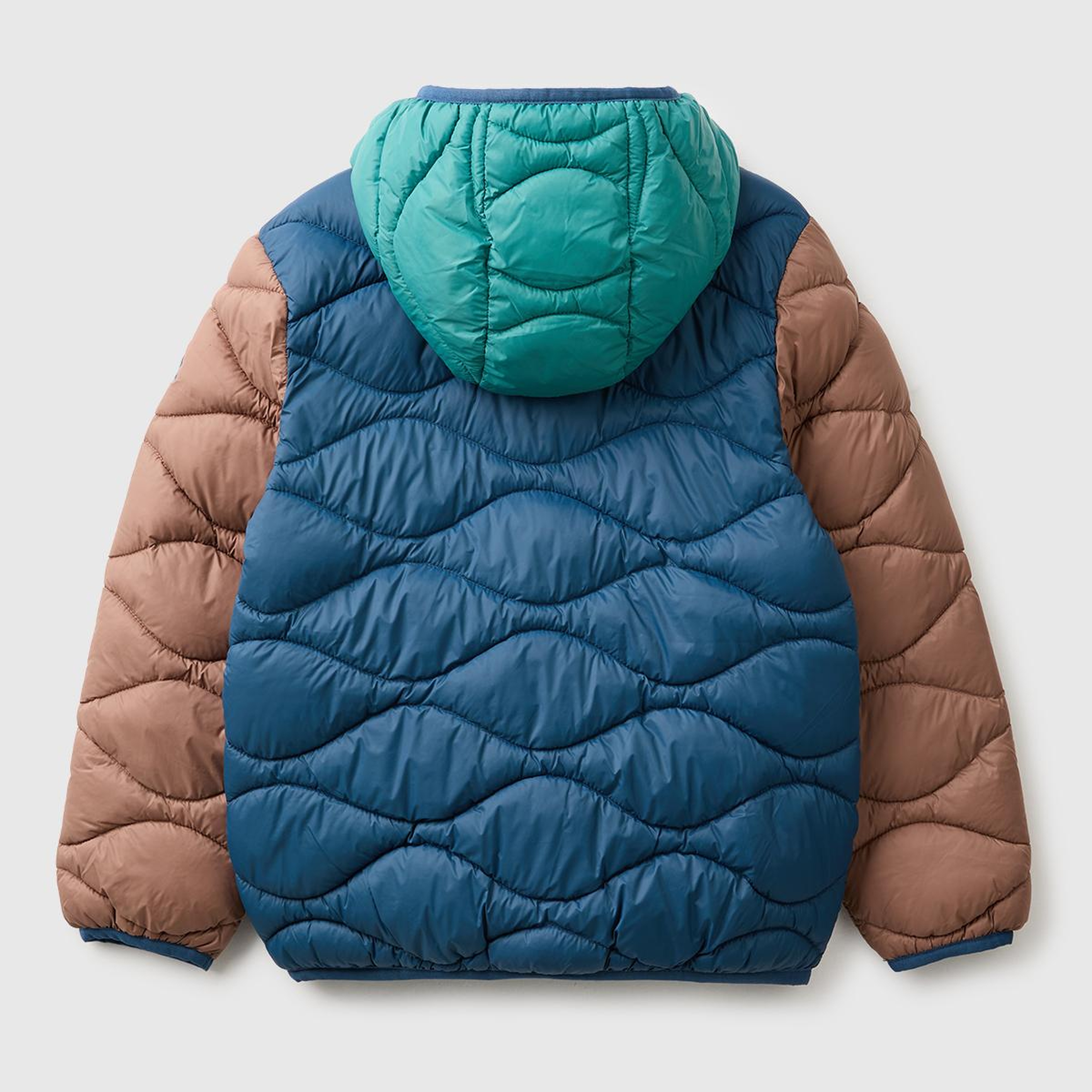 Erkek Çocuk Navy Blue Dolgulu Kapitone Şişme Kapüşonlu Mont