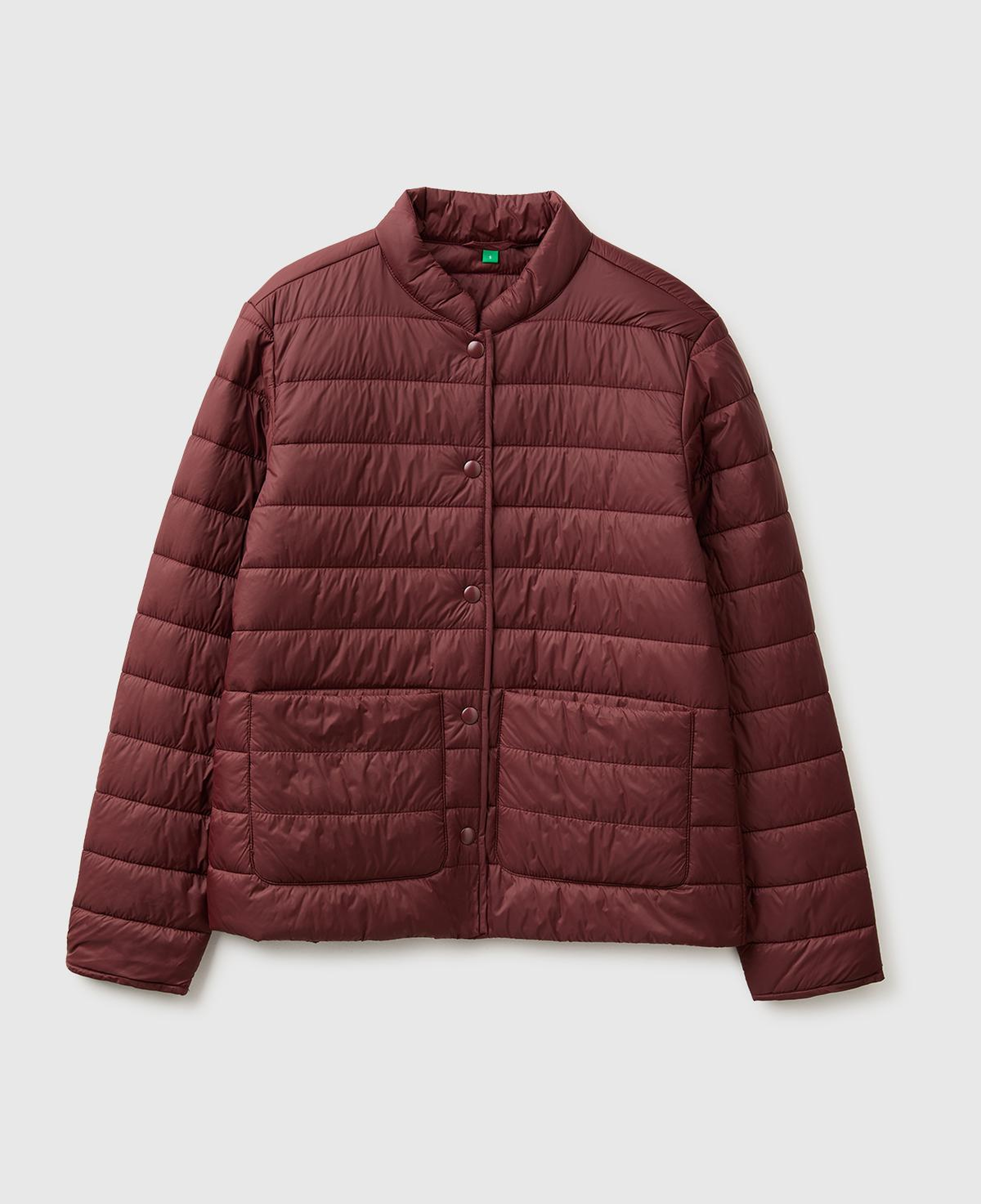 Kadın Kahverengi Slim Fit Şişme Cepli Mont