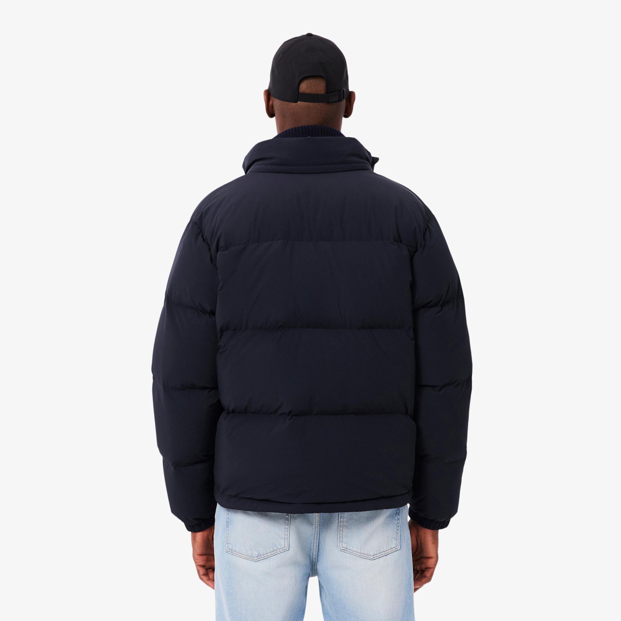 Erkek Relaxed Fit Kapüşonlu Lacivert Mont