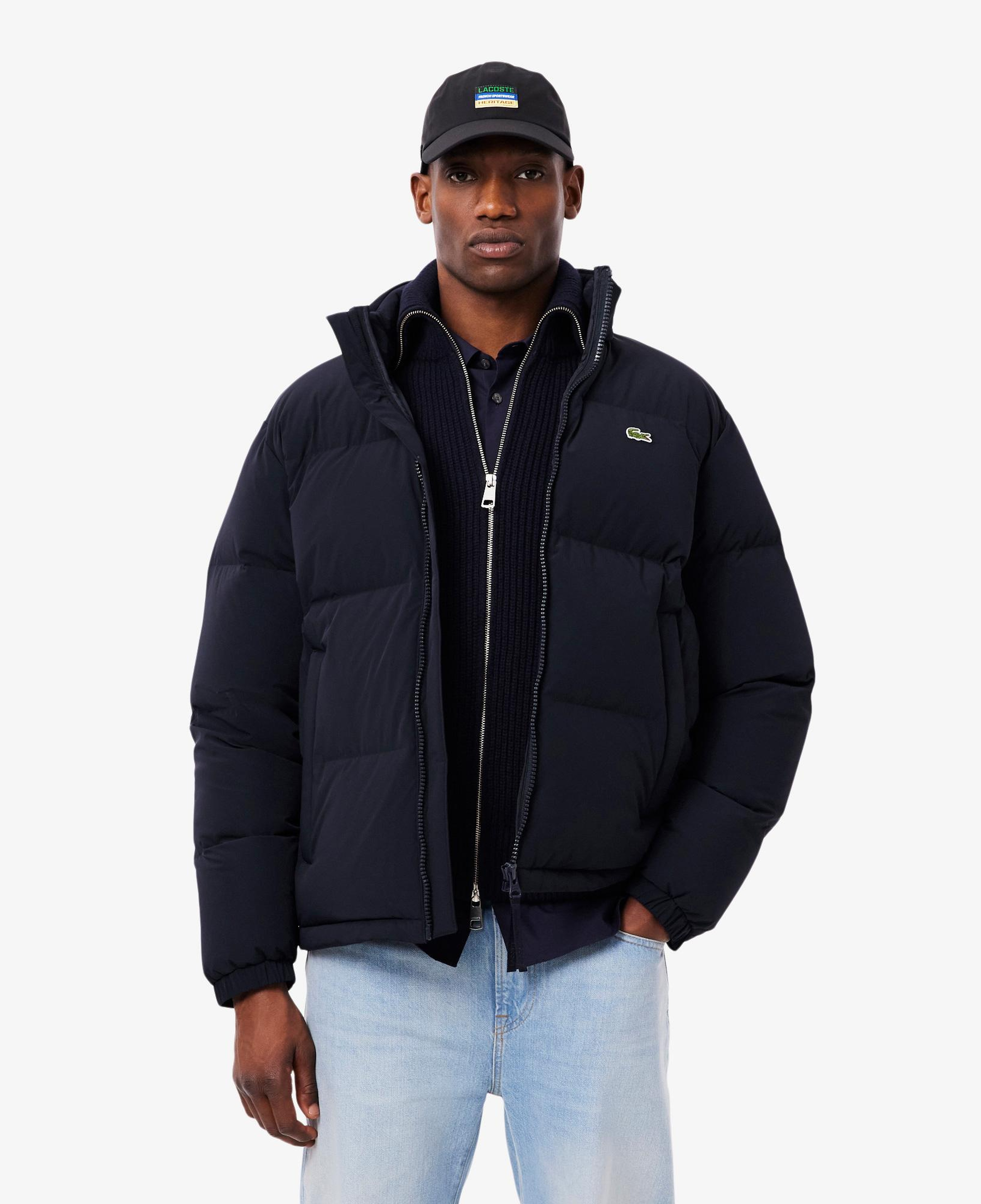 Erkek Relaxed Fit Kapüşonlu Lacivert Mont