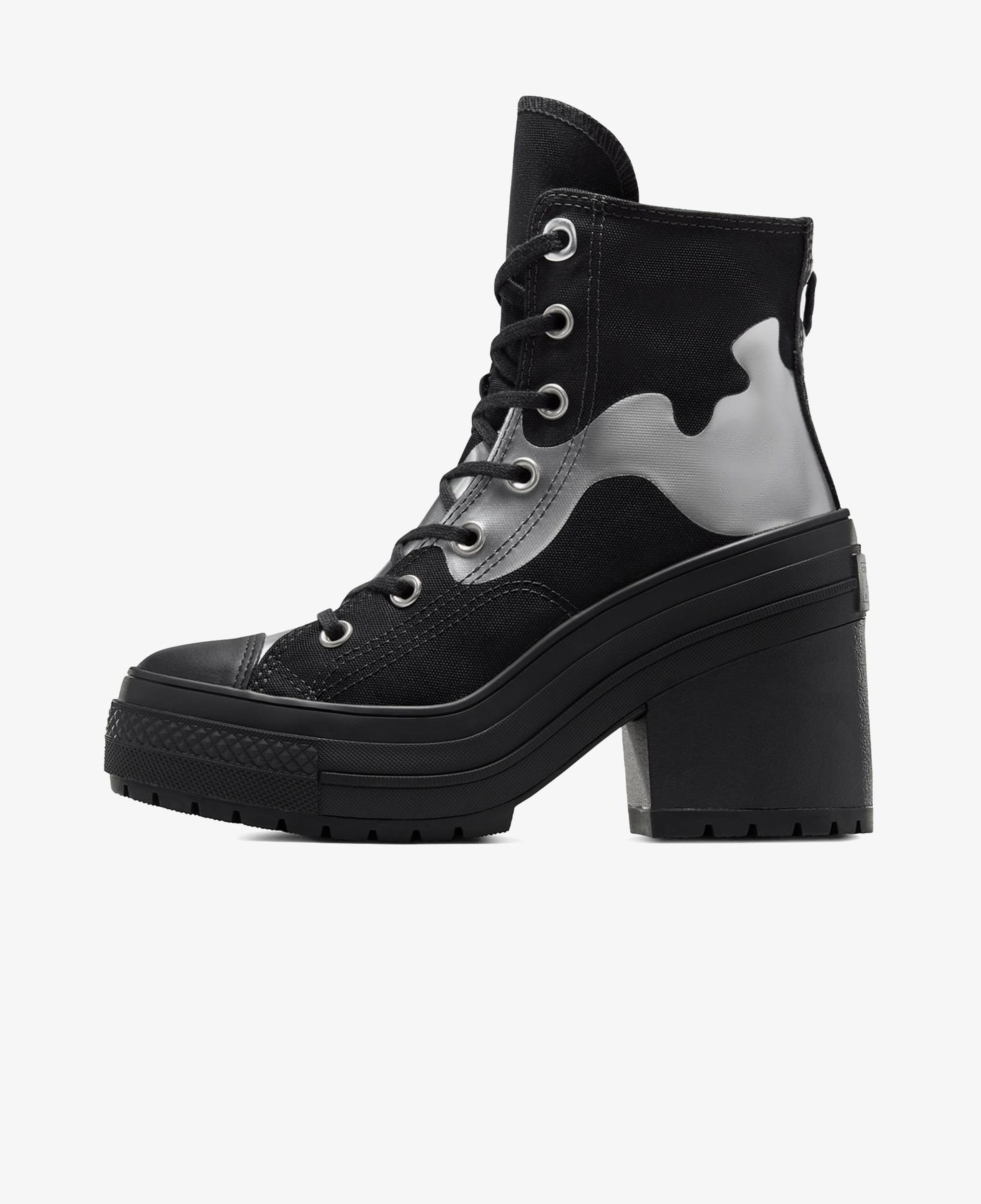 Converse Chuck 70 De Luxe Heel Chrome Kadın Siyah Platform Sneaker