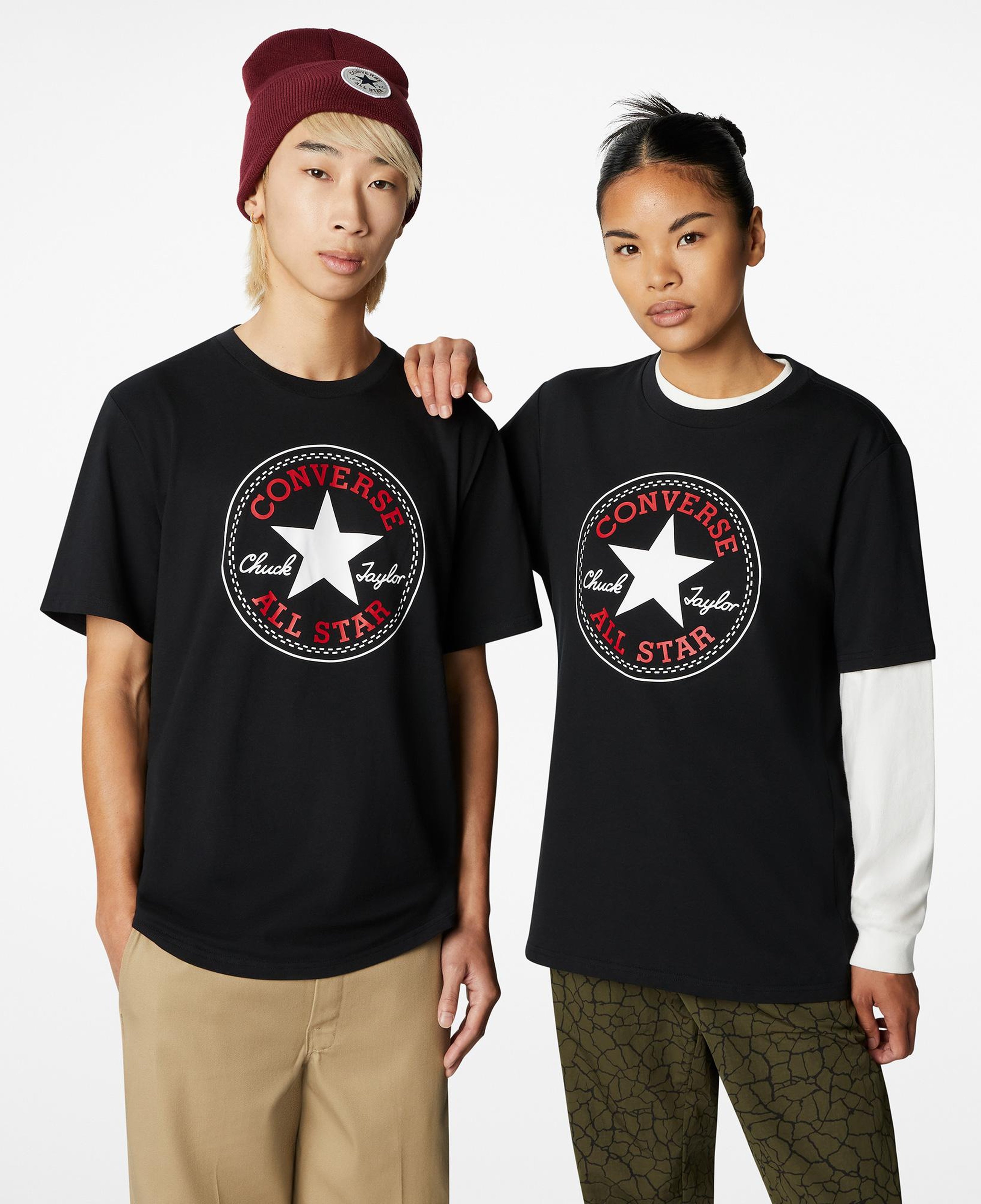 Converse Go-To All Star Patch Logo Unisex Siyah T-Shirt