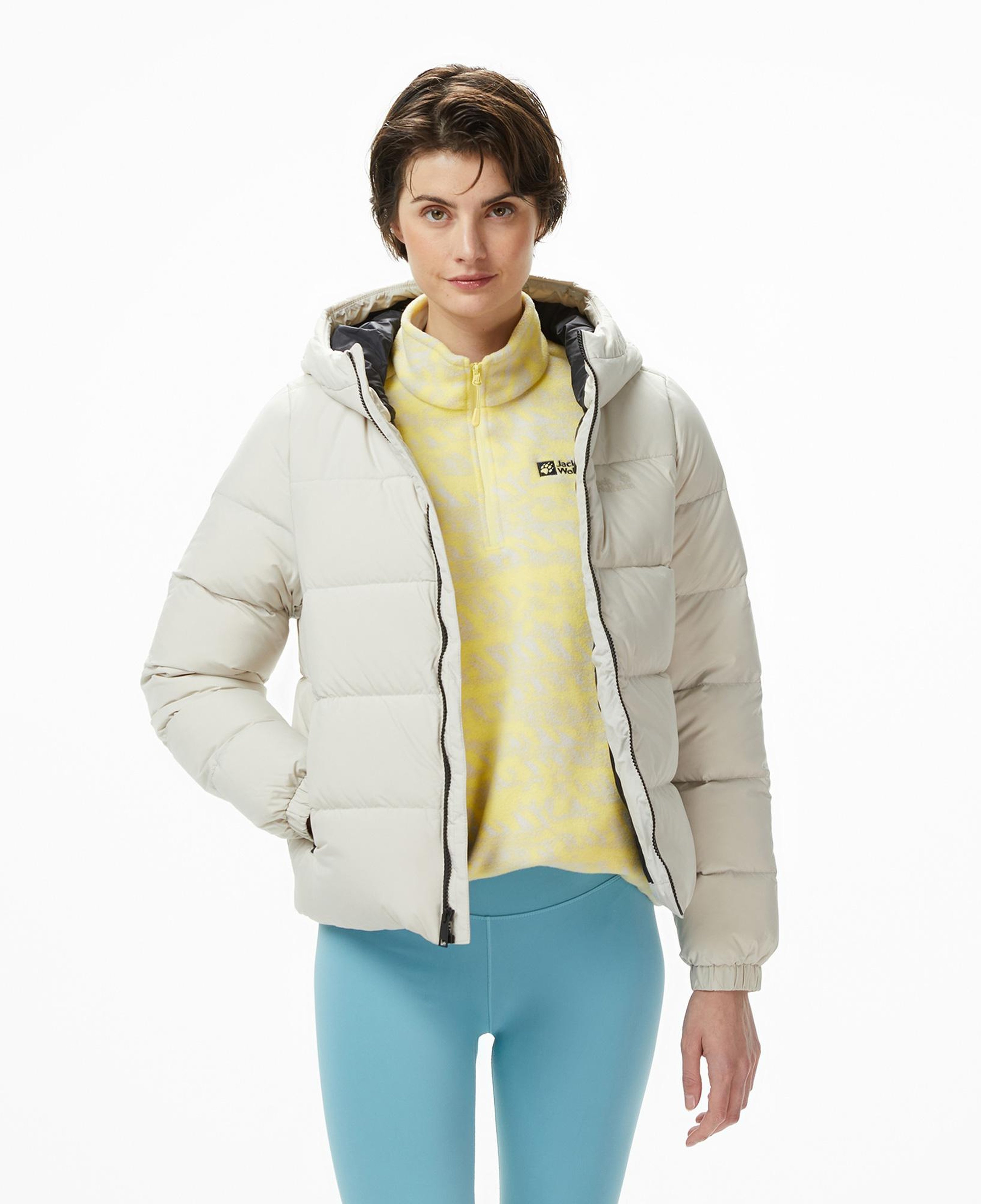 Jack Wolfskin Frozen Palace Kadın Krem Outdoor Ceket