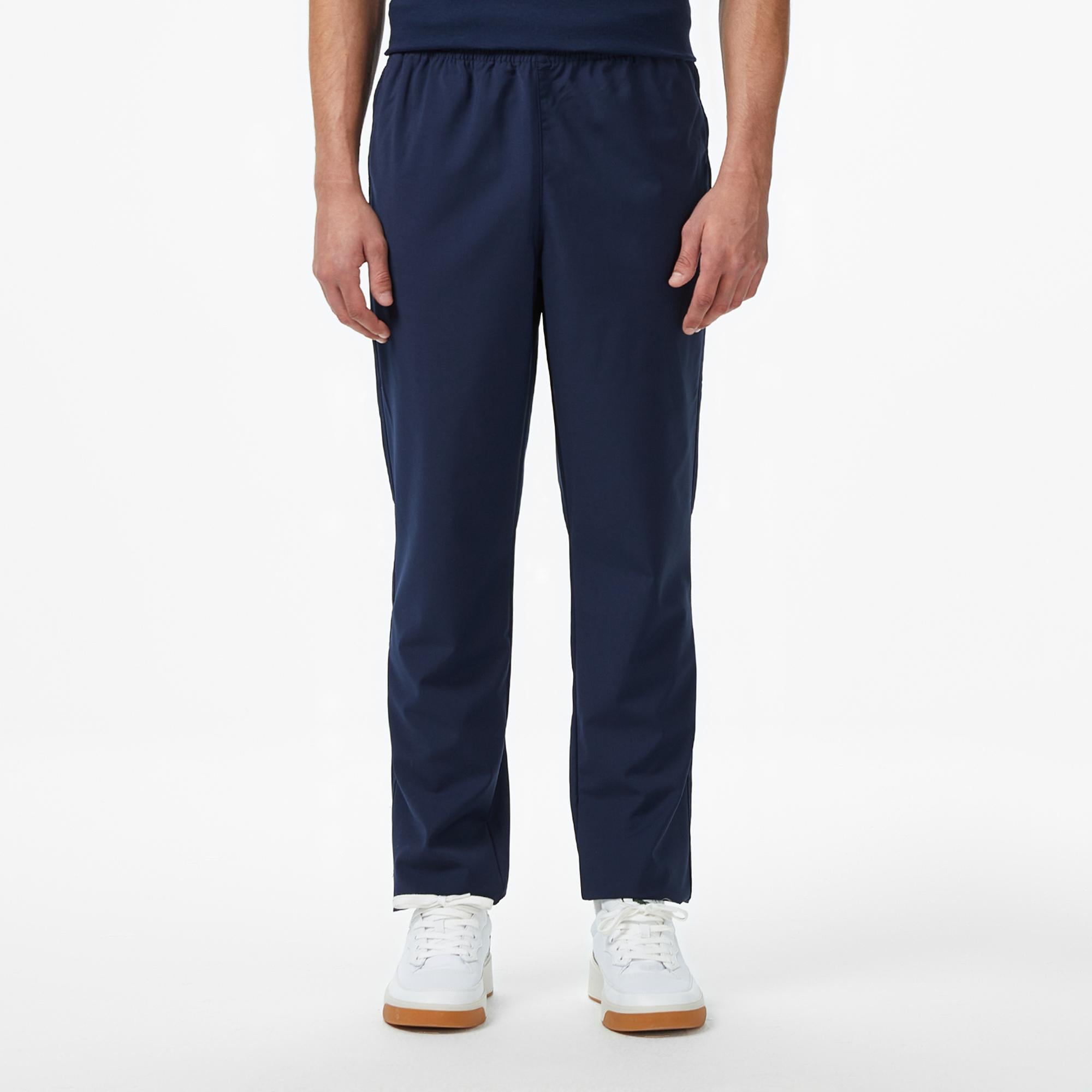 Erkek Regular Fit Chino Lacivert Yün Karışımlı Pantolon