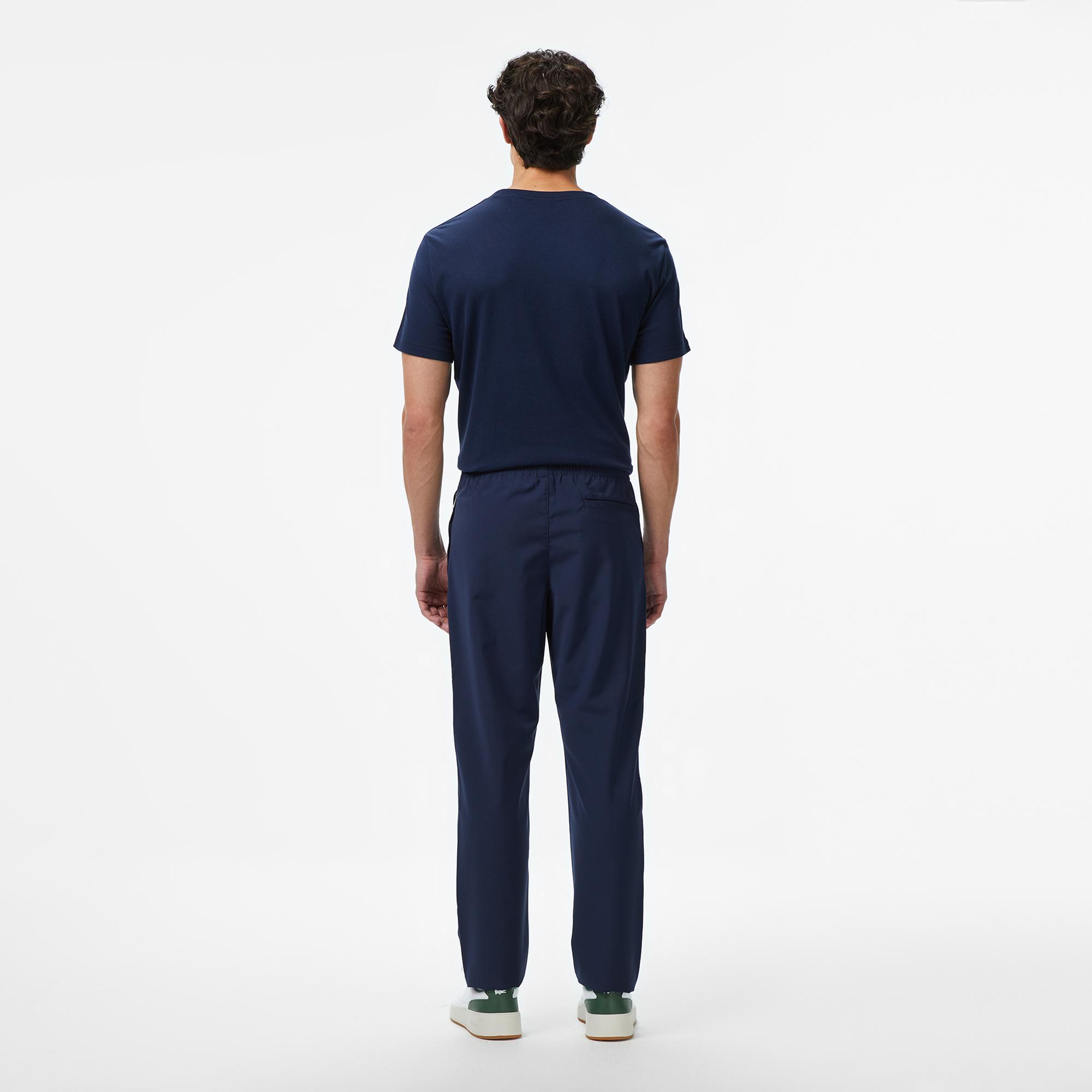 Erkek Regular Fit Chino Lacivert Yün Karışımlı Pantolon