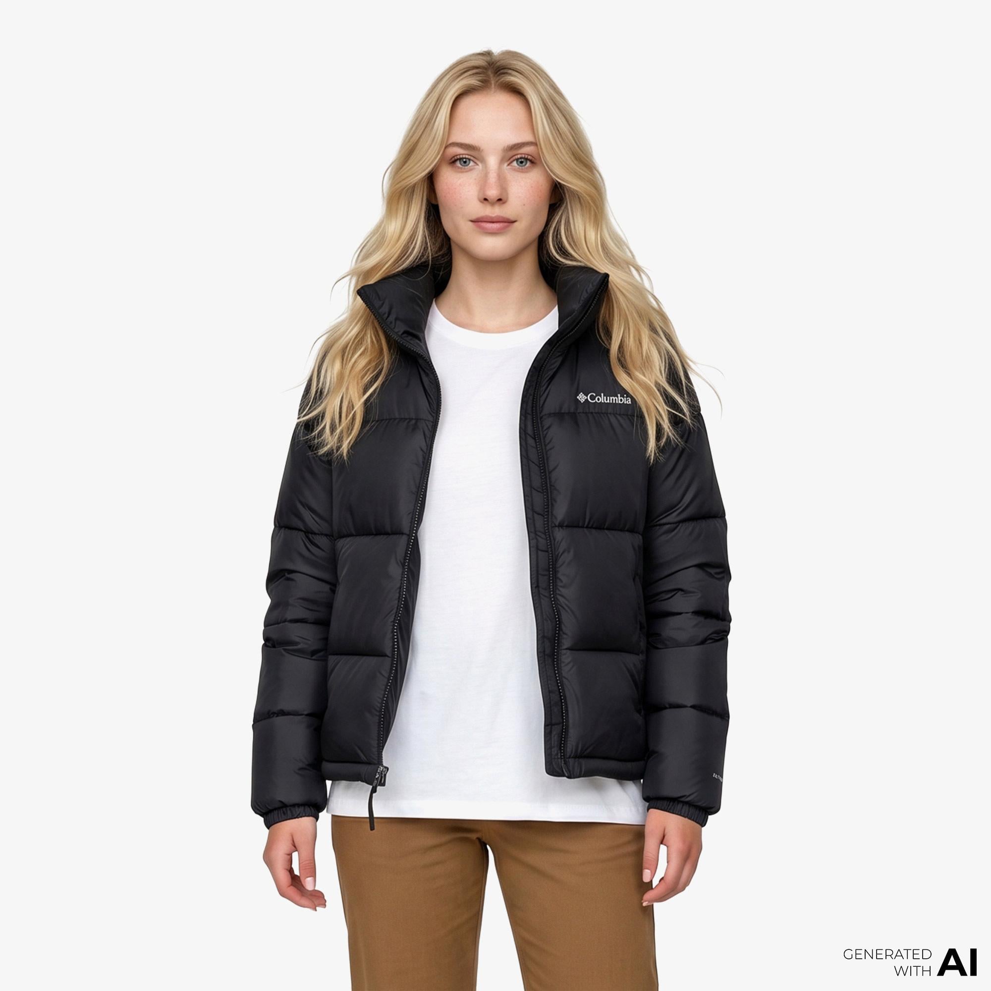 Columbia Puffect II Full Zip Kadın Siyah Mont