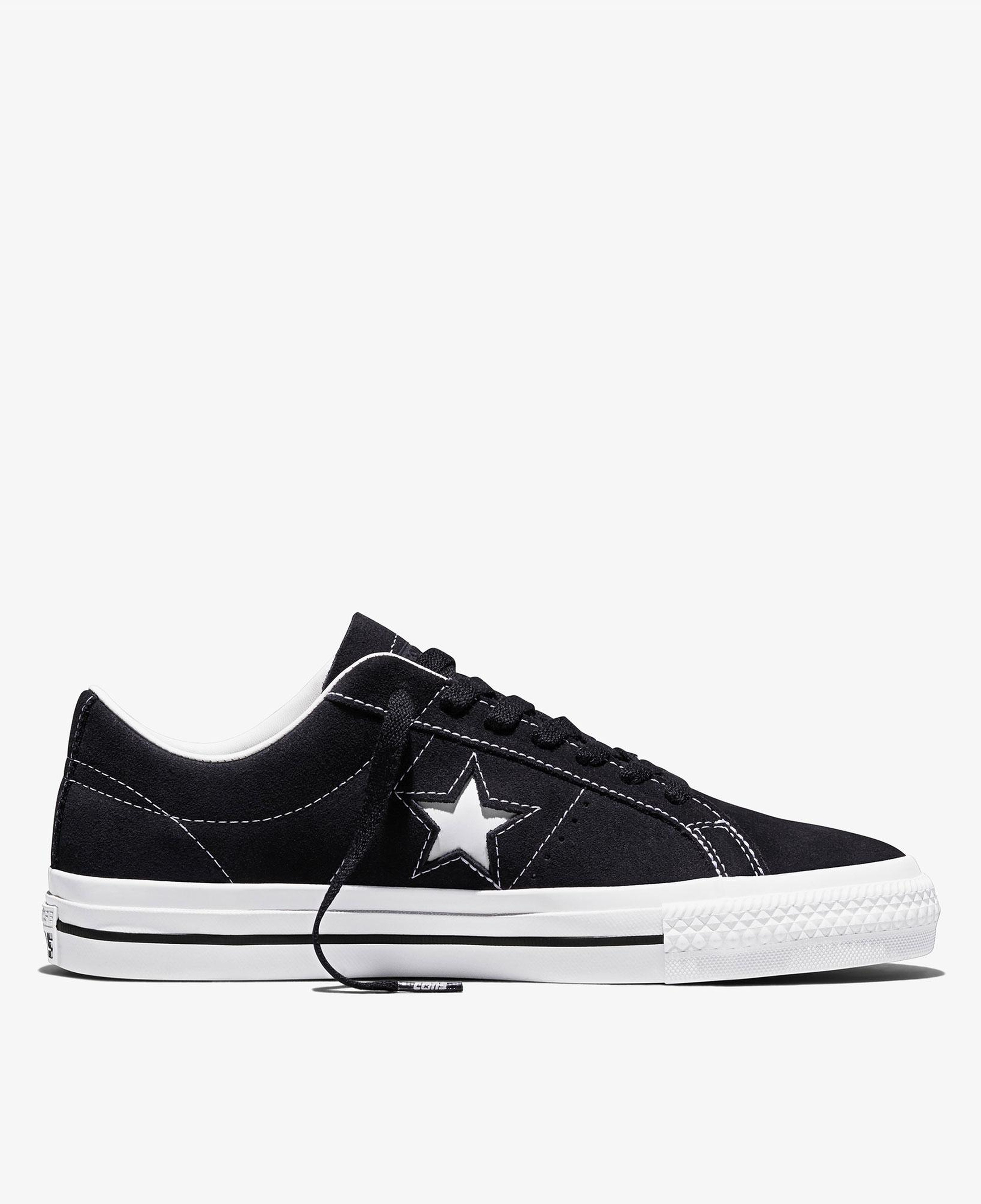 Converse Cons One Star Pro Unisex Siyah Süet Sneaker