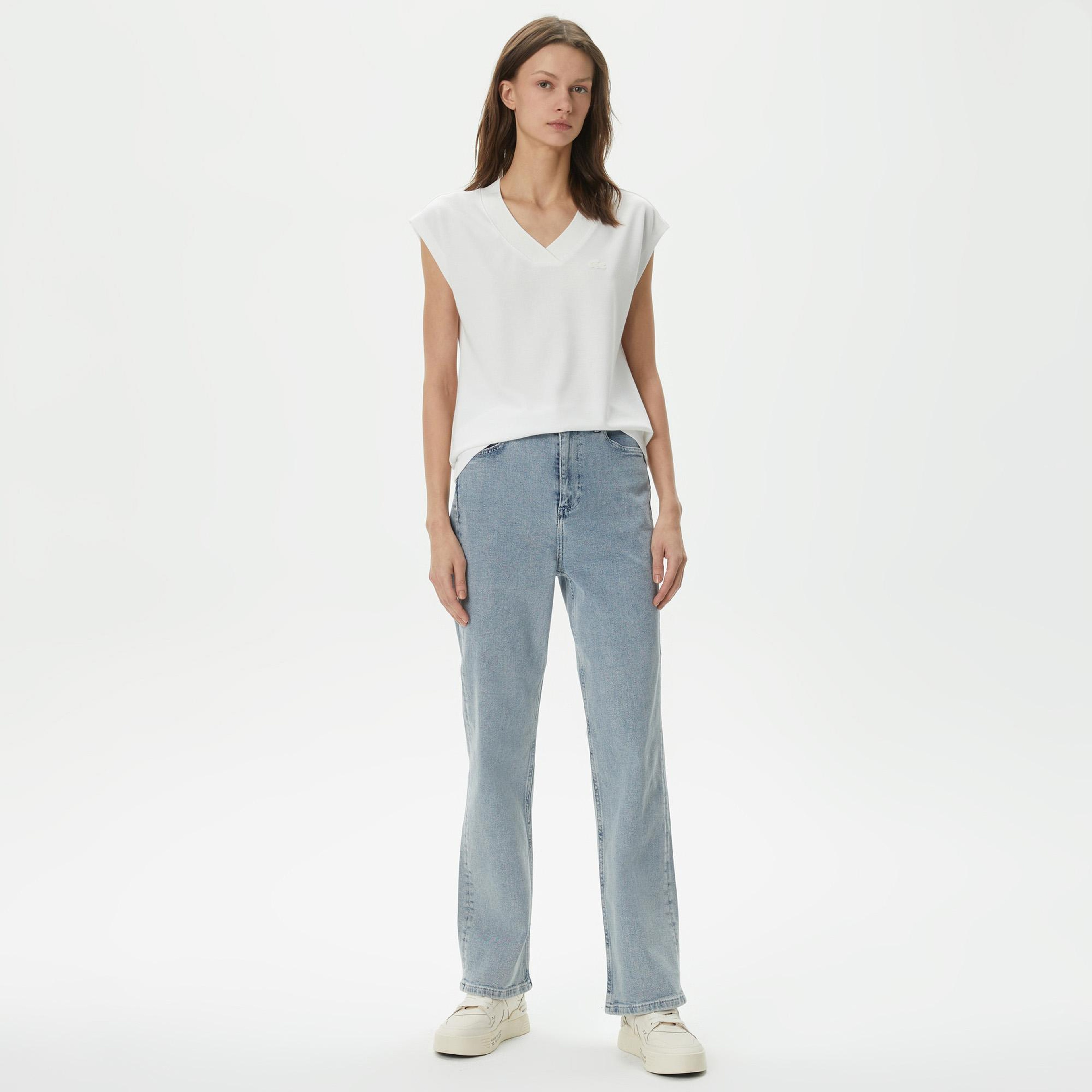 Kadın Straight Fit Mavi Jean Pantolon