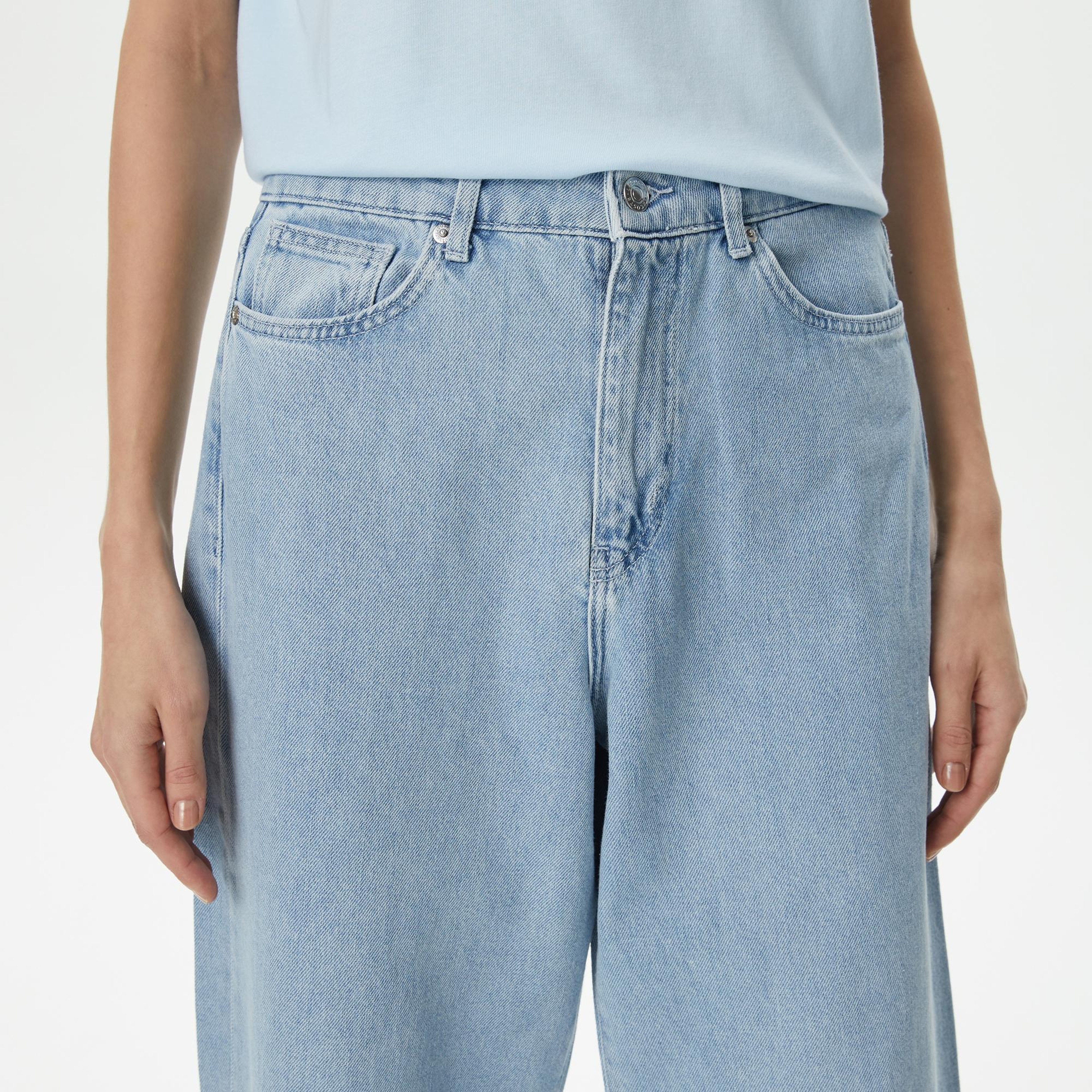 Lacoste Loose Fit Kadın Mavi Pantolon