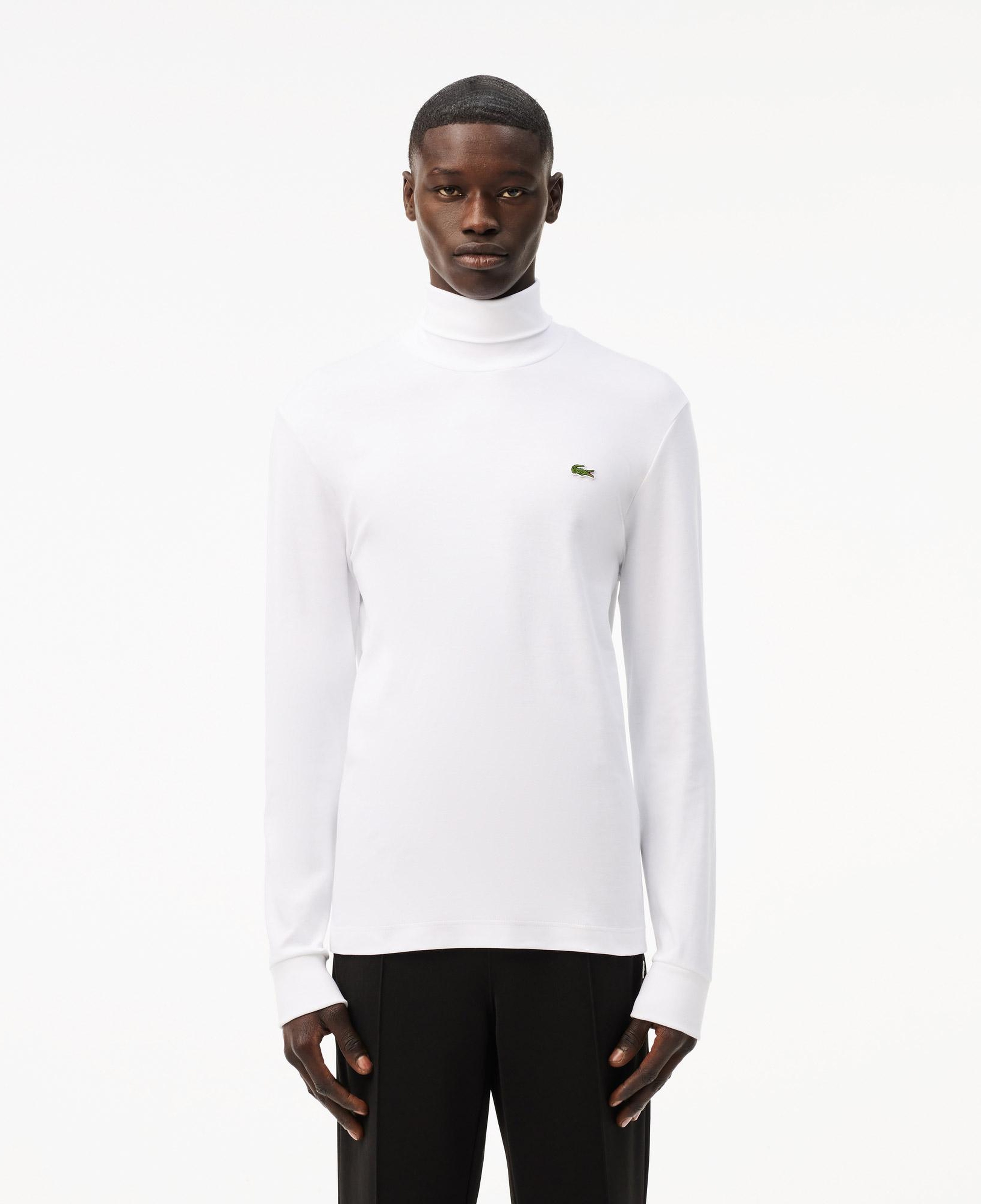 Erkek Regular Fit Boğazlı Yaka Beyaz T-Shirt
