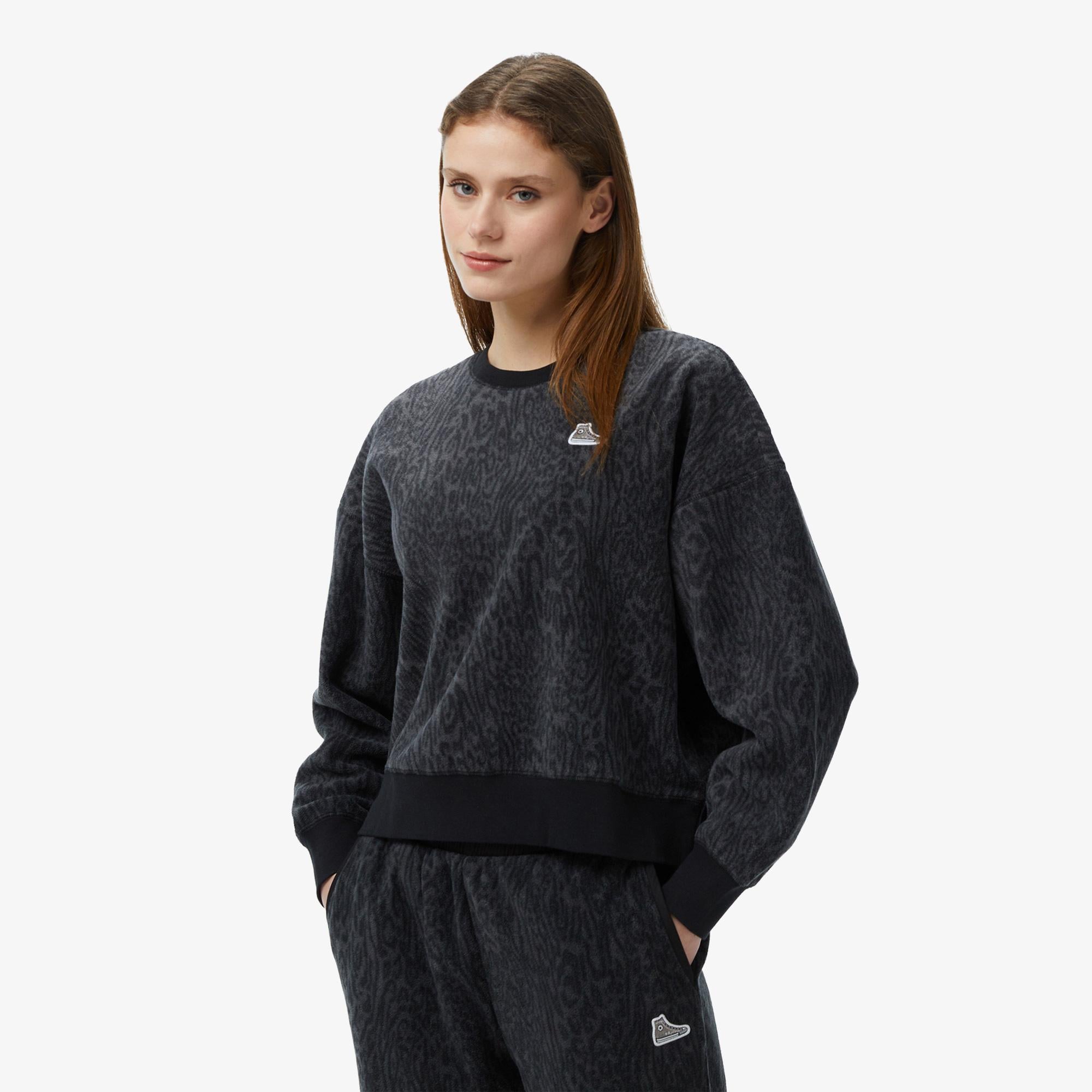 Converse Kadın Siyah Sweatshirt